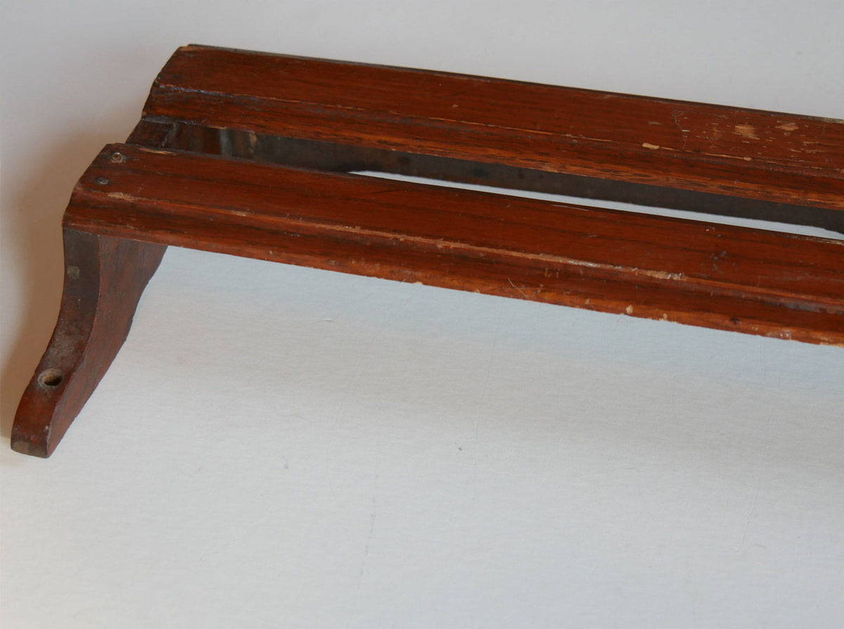 Vintage Wooden Church Pew Hymnal Holder, Primitive Wall Decor, Vintage Wood Dish Holder, Vintage Wood Wall Shelf, Primitive Wall Shelf