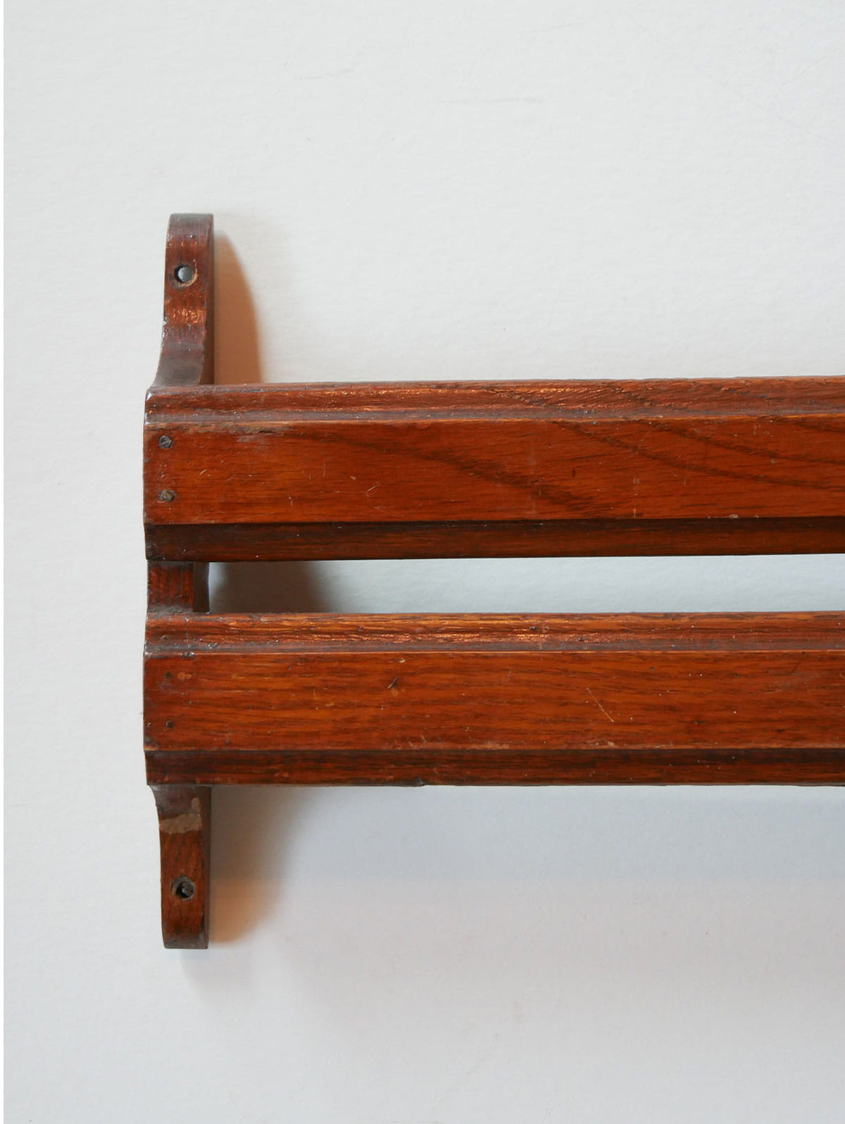 Vintage Wooden Church Pew Hymnal Holder, Primitive Wall Decor, Vintage Wood Dish Holder, Vintage Wood Wall Shelf, Primitive Wall Shelf