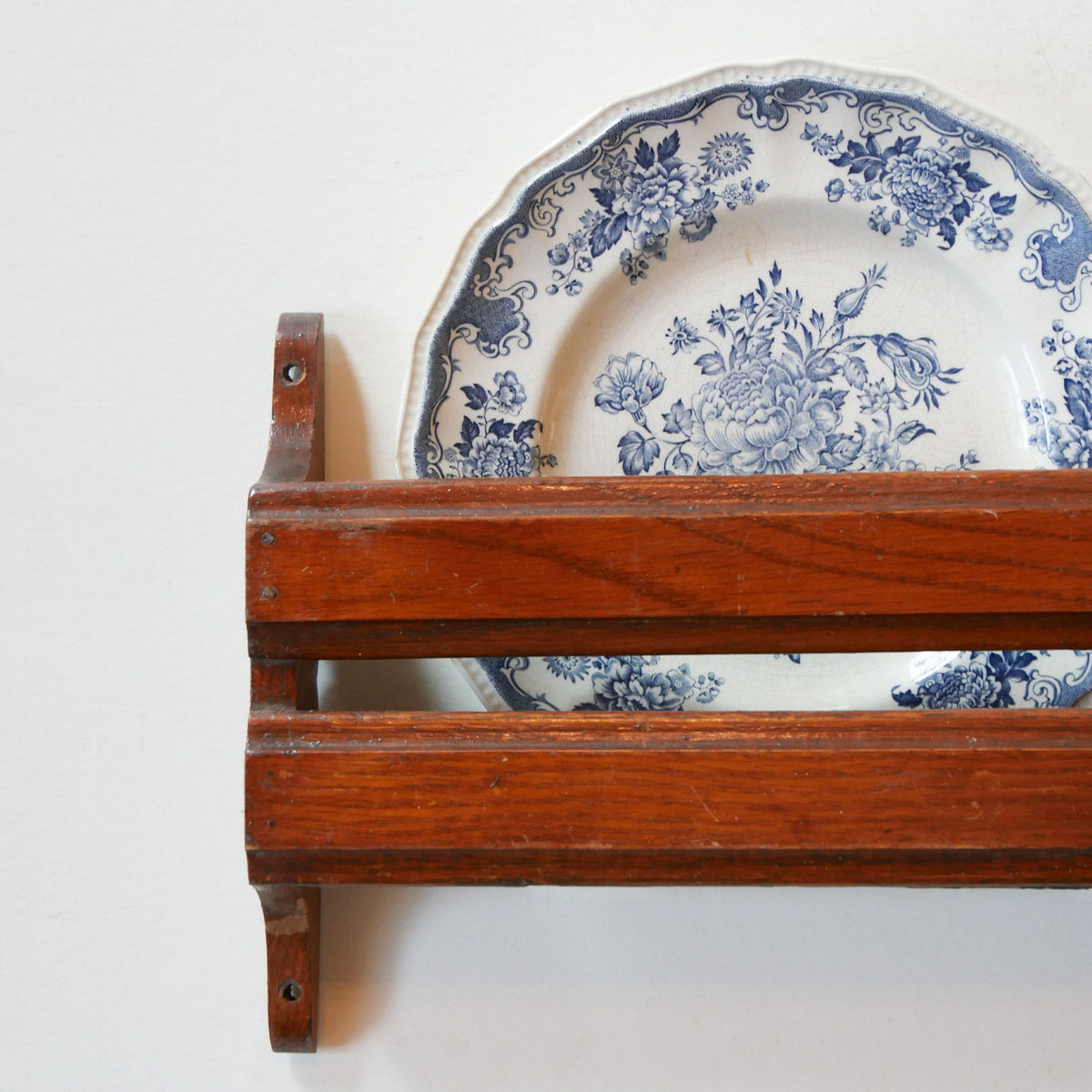 Vintage Wooden Church Pew Hymnal Holder, Primitive Wall Decor, Vintage Wood Dish Holder, Vintage Wood Wall Shelf, Primitive Wall Shelf