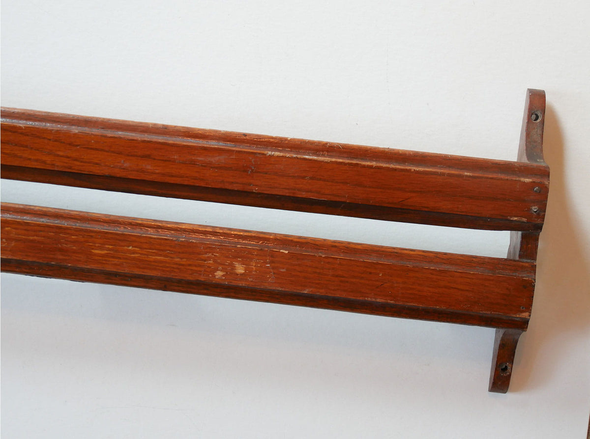 Vintage Wooden Church Pew Hymnal Holder, Primitive Wall Decor, Vintage Wood Dish Holder, Vintage Wood Wall Shelf, Primitive Wall Shelf
