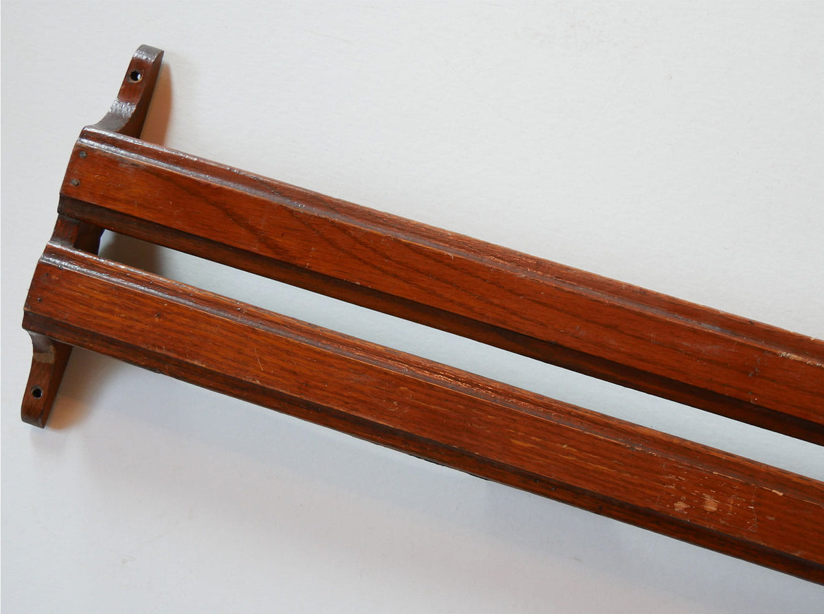 Vintage Wooden Church Pew Hymnal Holder, Primitive Wall Decor, Vintage Wood Dish Holder, Vintage Wood Wall Shelf, Primitive Wall Shelf