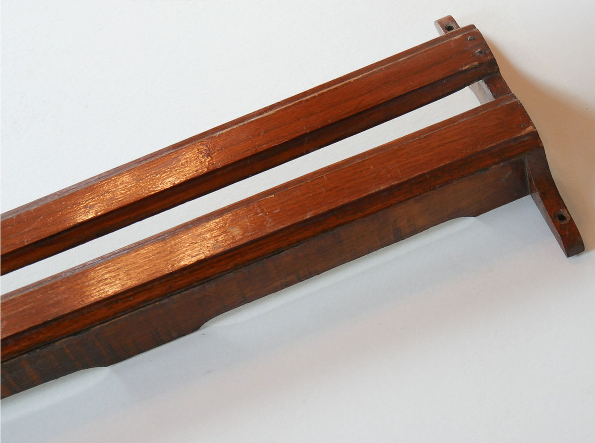 Vintage Wooden Church Pew Hymnal Holder, Primitive Wall Decor, Vintage Wood Dish Holder, Vintage Wood Wall Shelf, Primitive Wall Shelf