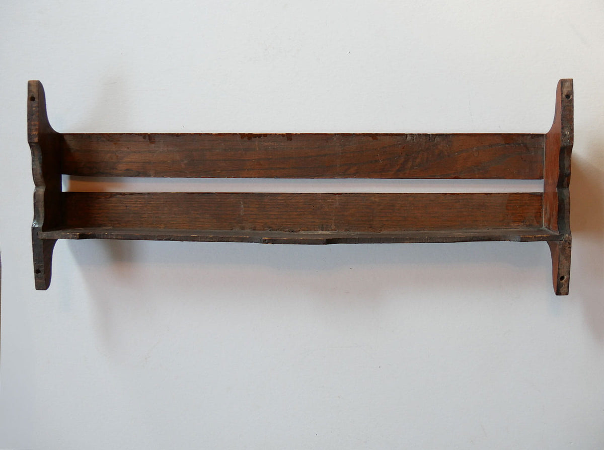 Vintage Wooden Church Pew Hymnal Holder, Primitive Wall Decor, Vintage Wood Dish Holder, Vintage Wood Wall Shelf, Primitive Wall Shelf