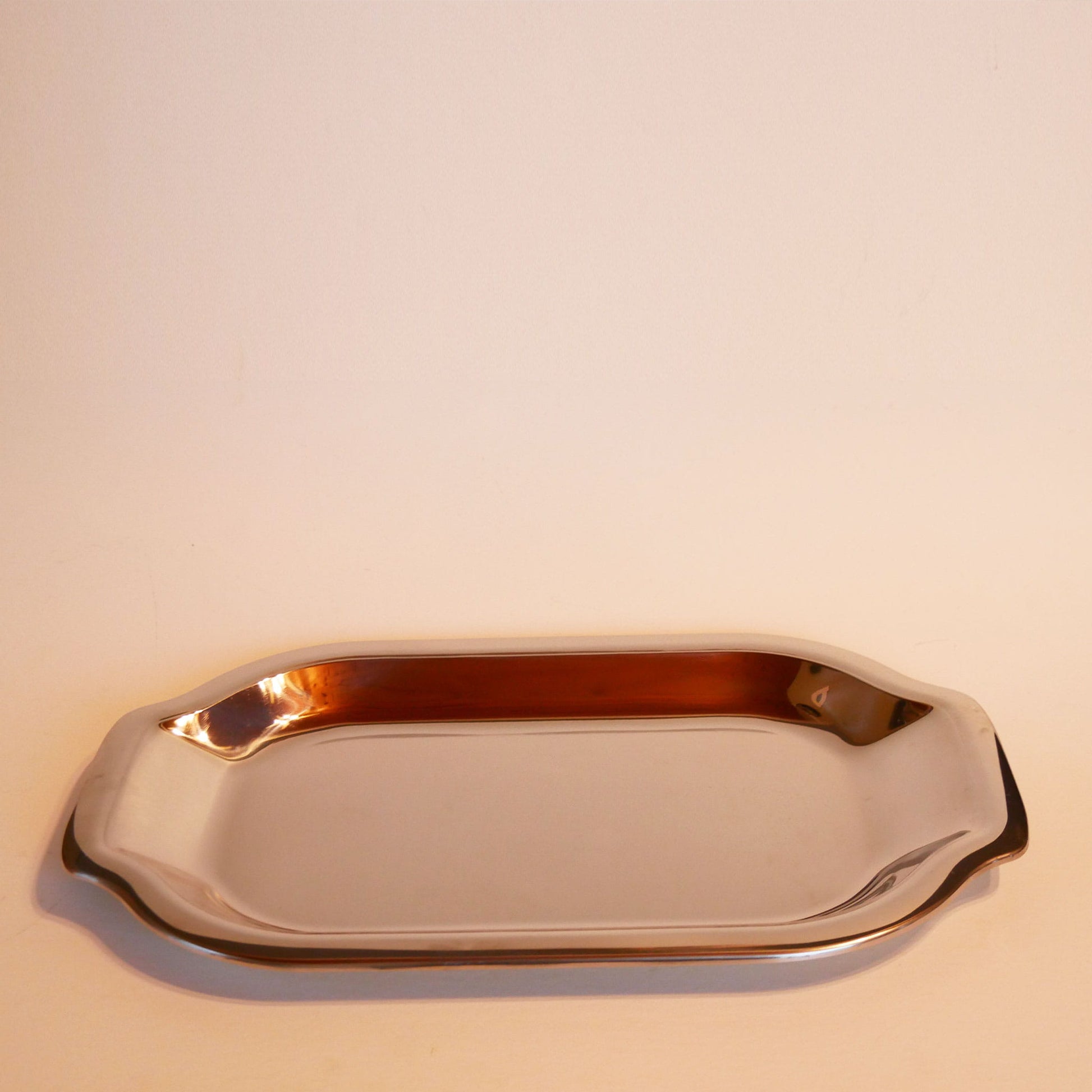 Vintage Set of 3 Stainless Steel Serving Trays, Stainless Steel Trays, Silver Trays, Vintage Silver Trays