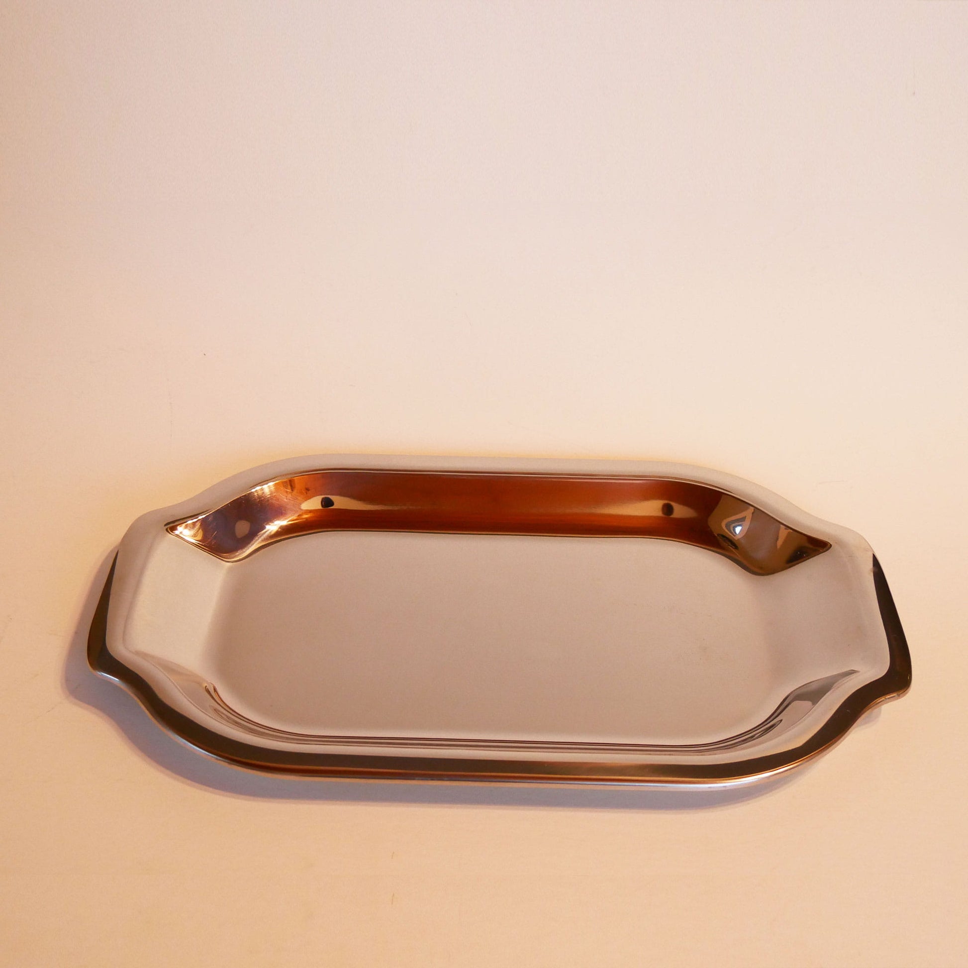 Vintage Set of 3 Stainless Steel Serving Trays, Stainless Steel Trays, Silver Trays, Vintage Silver Trays