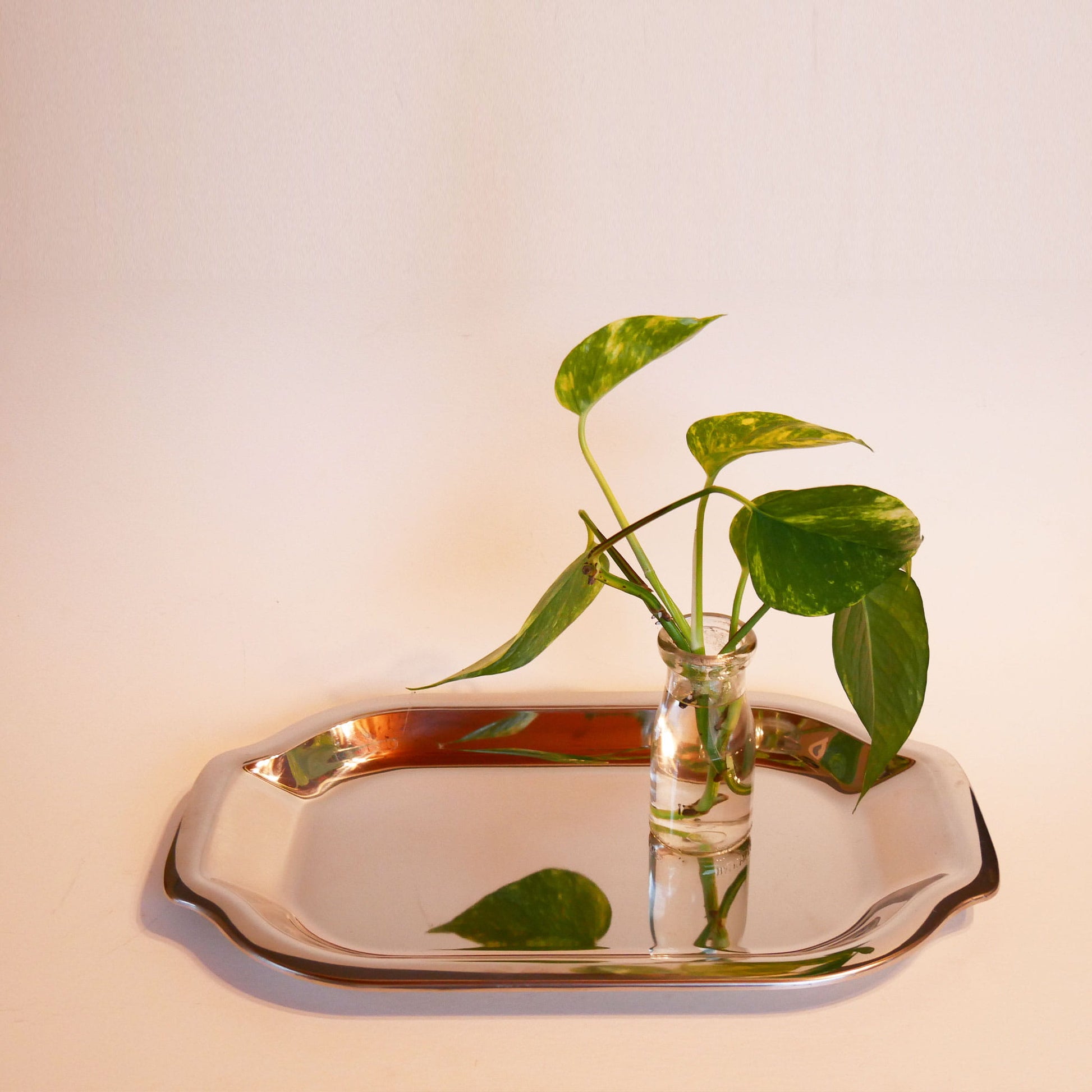 Vintage Set of 3 Stainless Steel Serving Trays, Stainless Steel Trays, Silver Trays, Vintage Silver Trays