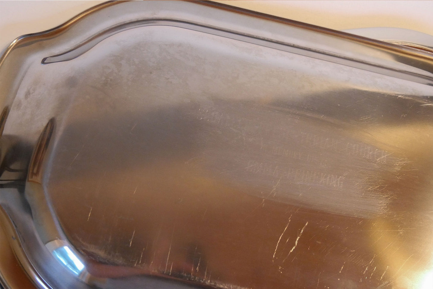 Vintage Set of 3 Stainless Steel Serving Trays, Stainless Steel Trays, Silver Trays, Vintage Silver Trays
