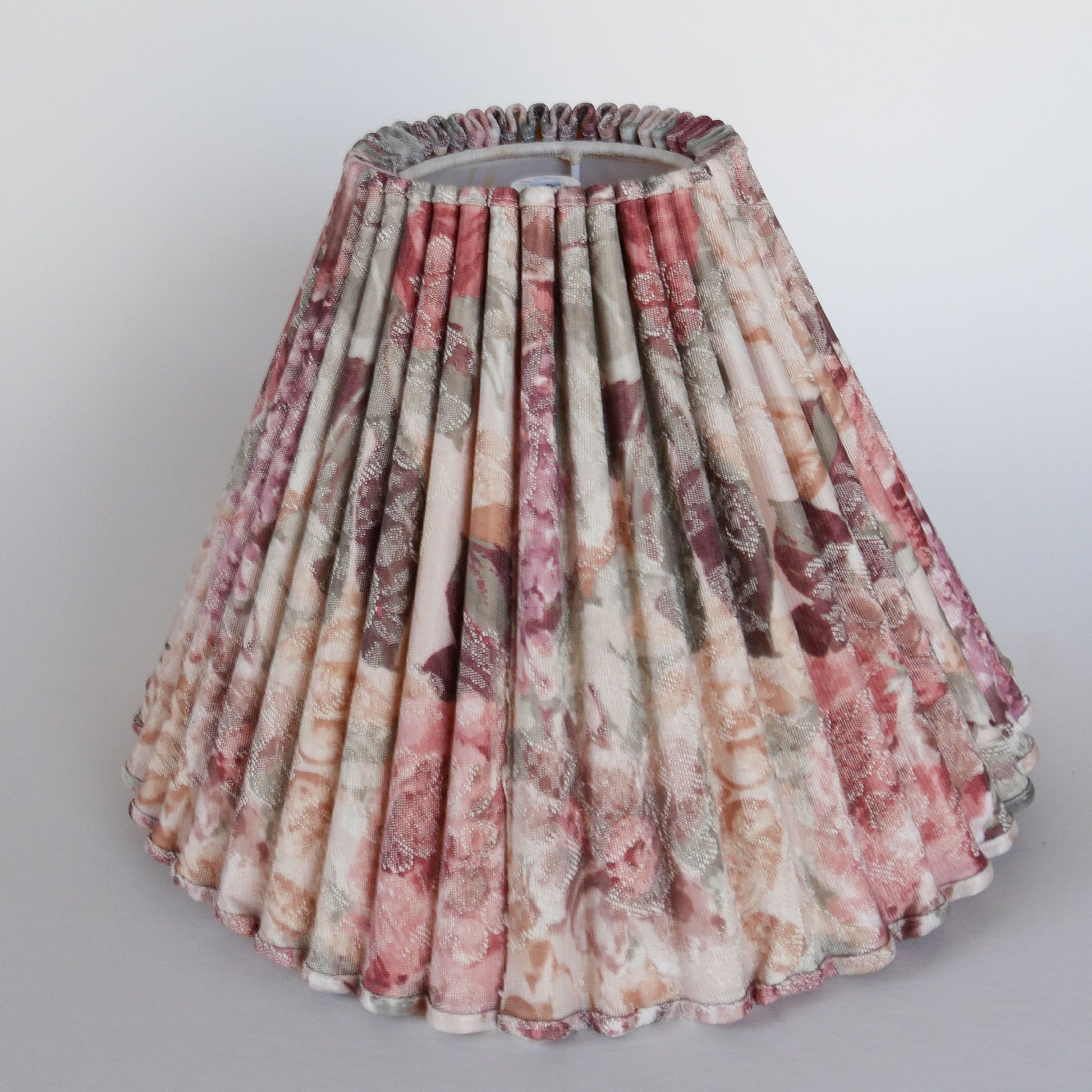 Vintage Croscill Home Cotswold Lampshade with Pleated Floral Fabric, Vintage Floral Lamp Shade, Cottagecore Lamp Shade, Vintage Cottage Lamp Shade, Vintage COttagecore Lighting, Vintage Floral Lighting, Vintage Lighting, Vintage Cottage Lighting, Vintage Home Decor, VIntage Tapestry Floral Lampshade