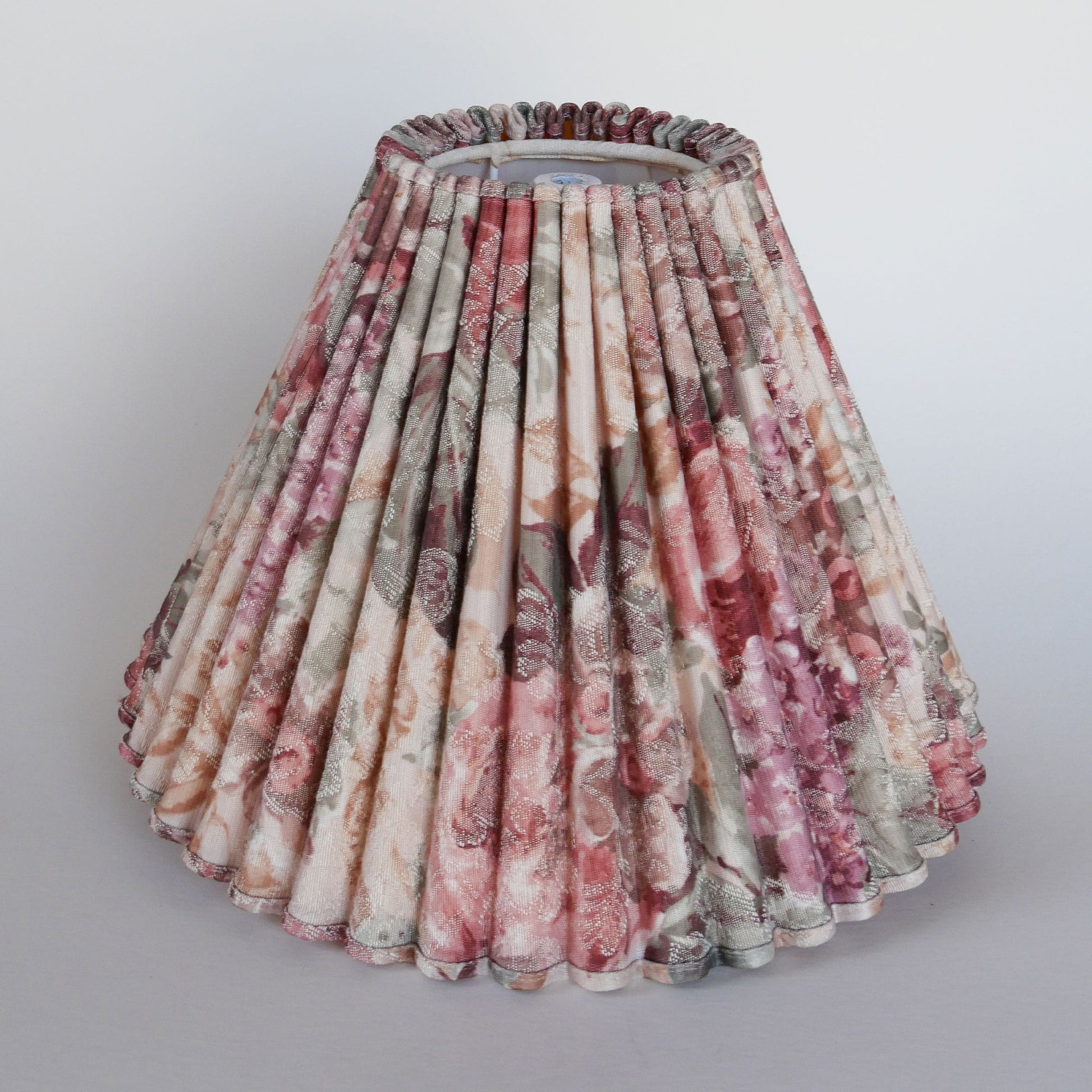 Vintage Croscill Home Cotswold Lampshade with Pleated Floral Fabric, Vintage Floral Lamp Shade, Cottagecore Lamp Shade, Vintage Cottage Lamp Shade, Vintage COttagecore Lighting, Vintage Floral Lighting, Vintage Lighting, Vintage Cottage Lighting, Vintage Home Decor, VIntage Tapestry Floral Lampshade