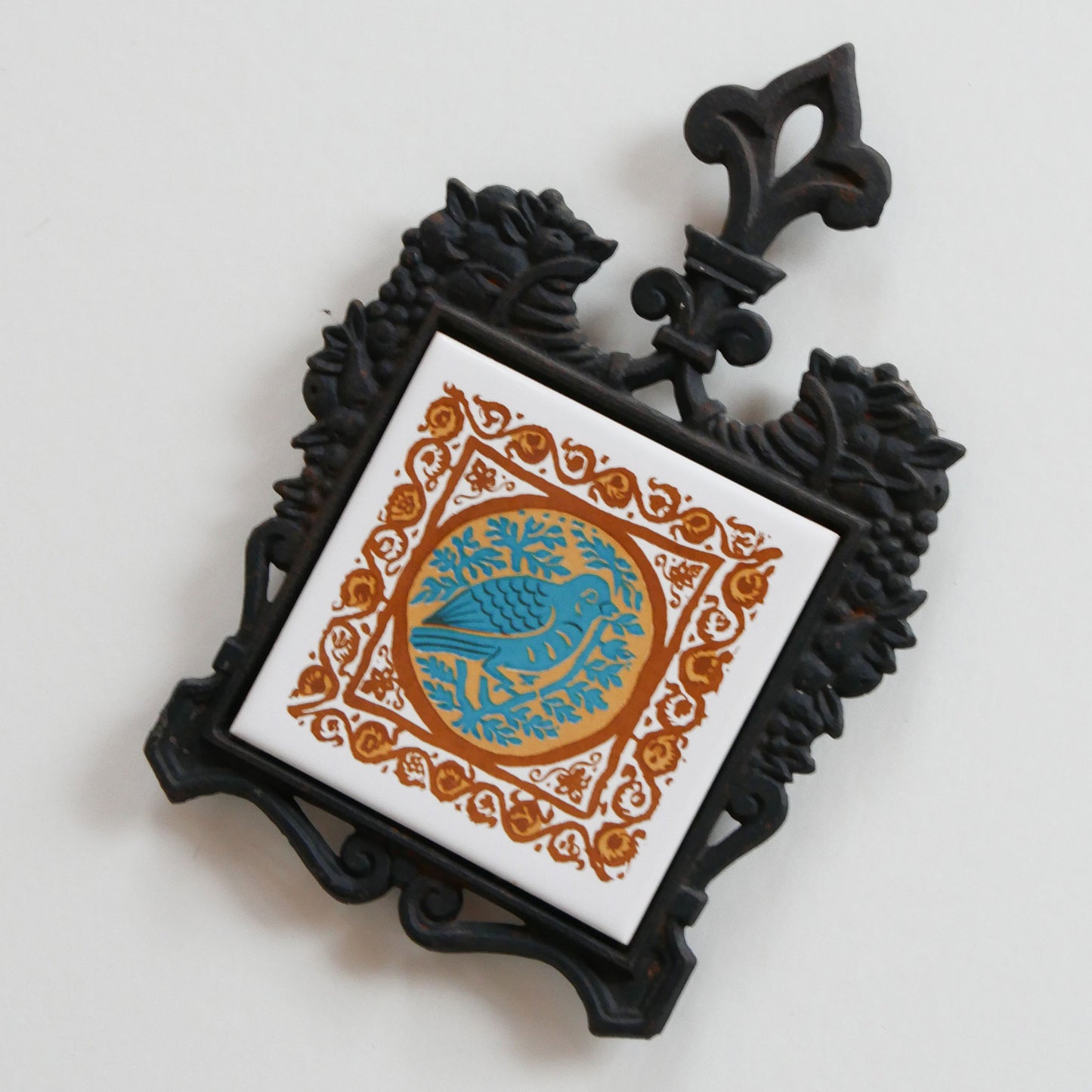 Cast Iron Bird Trivet, Boho Kitchen Decor, Vintage Boho Kitchen, Vintage Kitchen Decor, Vintage Trivet Wall Decor
