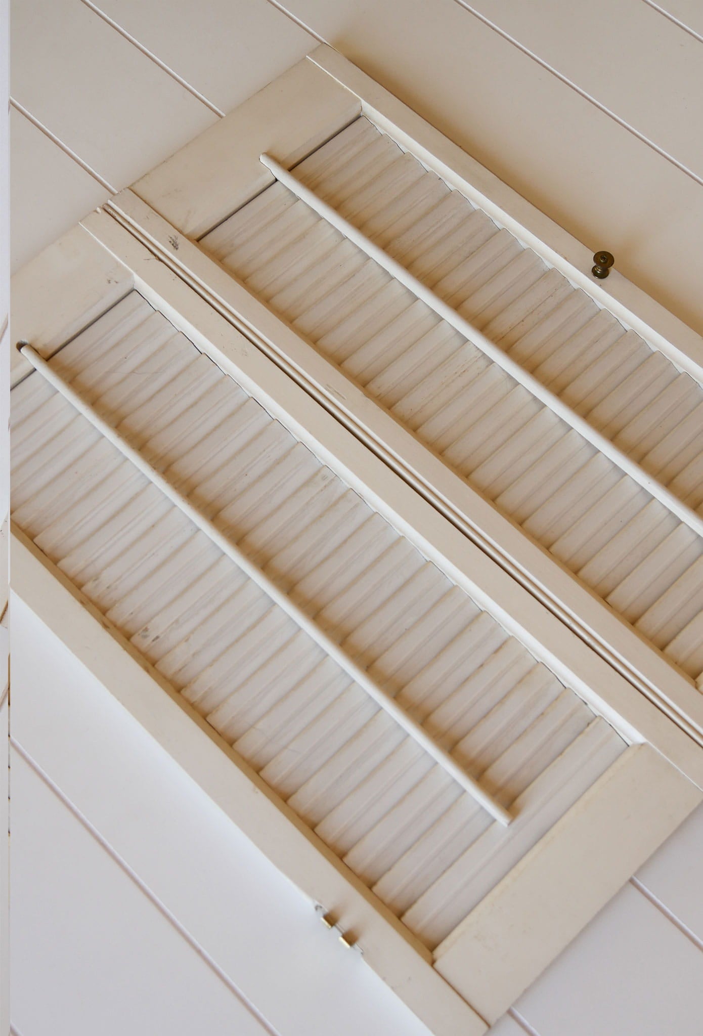 Vintage White Wood Shutters, Farmhouse Shutter Decor, Vintage Shutters, Vintage white Shutters, Cottage Shutters, Vintage Cottage Wall Decor, Vintage Farmhouse Wall Decor, White Wood Shutters