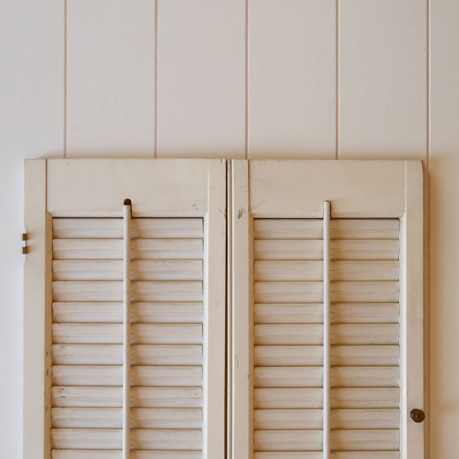 Vintage White Wood Shutters, Farmhouse Shutter Decor, Vintage Shutters, Vintage white Shutters, Cottage Shutters, Vintage Cottage Wall Decor, Vintage Farmhouse Wall Decor, White Wood Shutters
