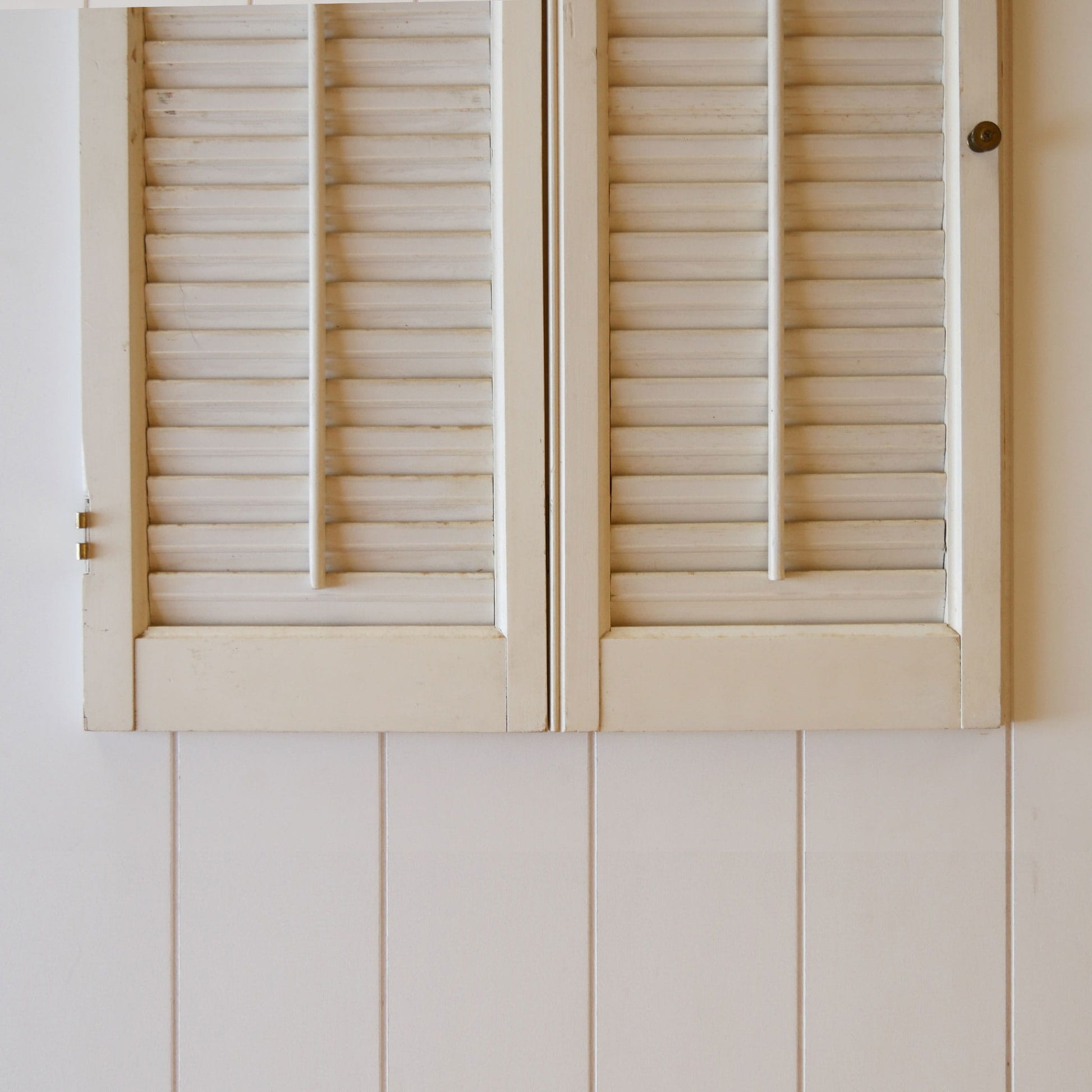 Vintage White Wood Shutters, Farmhouse Shutter Decor, Vintage Shutters, Vintage white Shutters, Cottage Shutters, Vintage Cottage Wall Decor, Vintage Farmhouse Wall Decor, White Wood Shutters