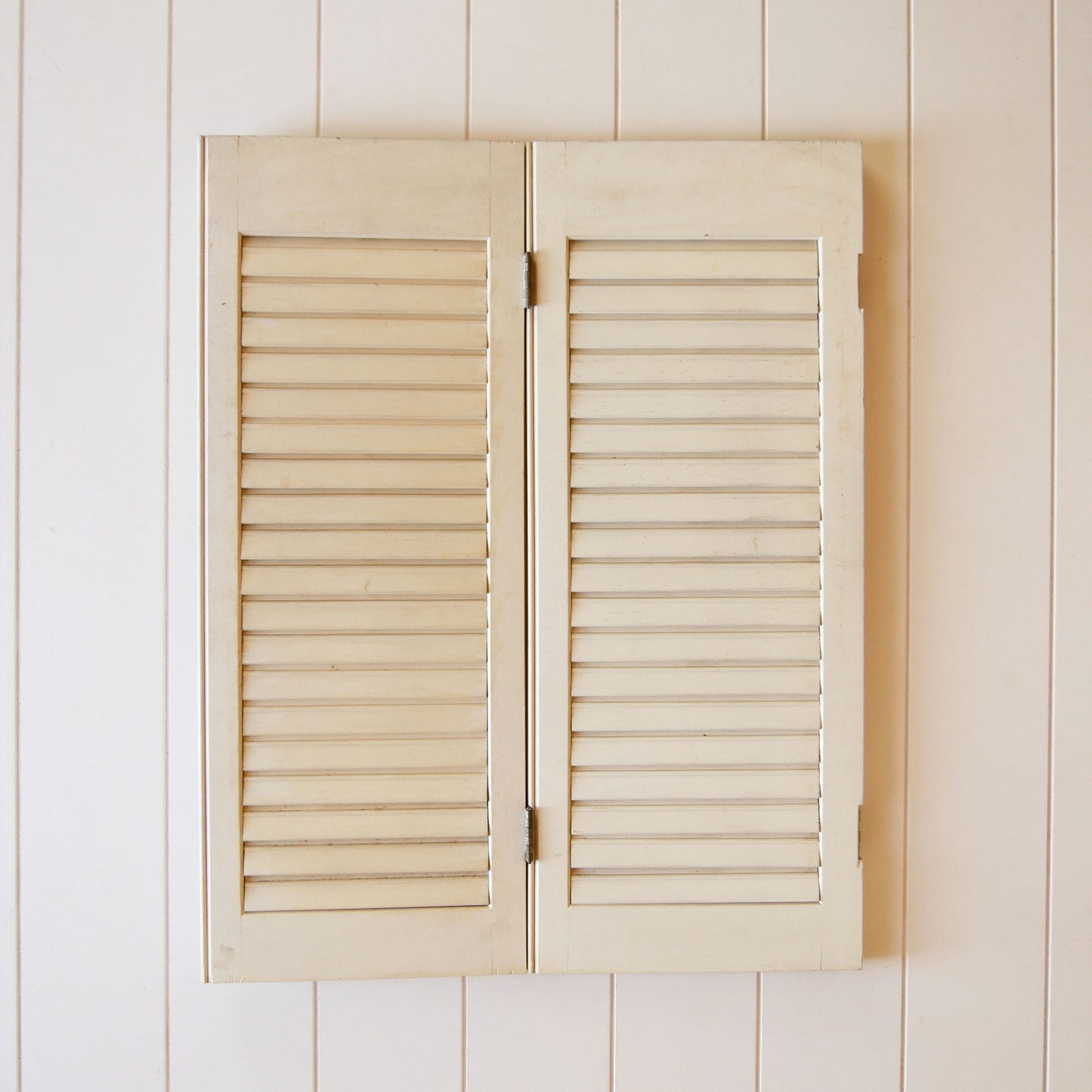 Vintage White Wood Shutters, Farmhouse Shutter Decor, Vintage Shutters, Vintage white Shutters, Cottage Shutters, Vintage Cottage Wall Decor, Vintage Farmhouse Wall Decor, White Wood Shutters