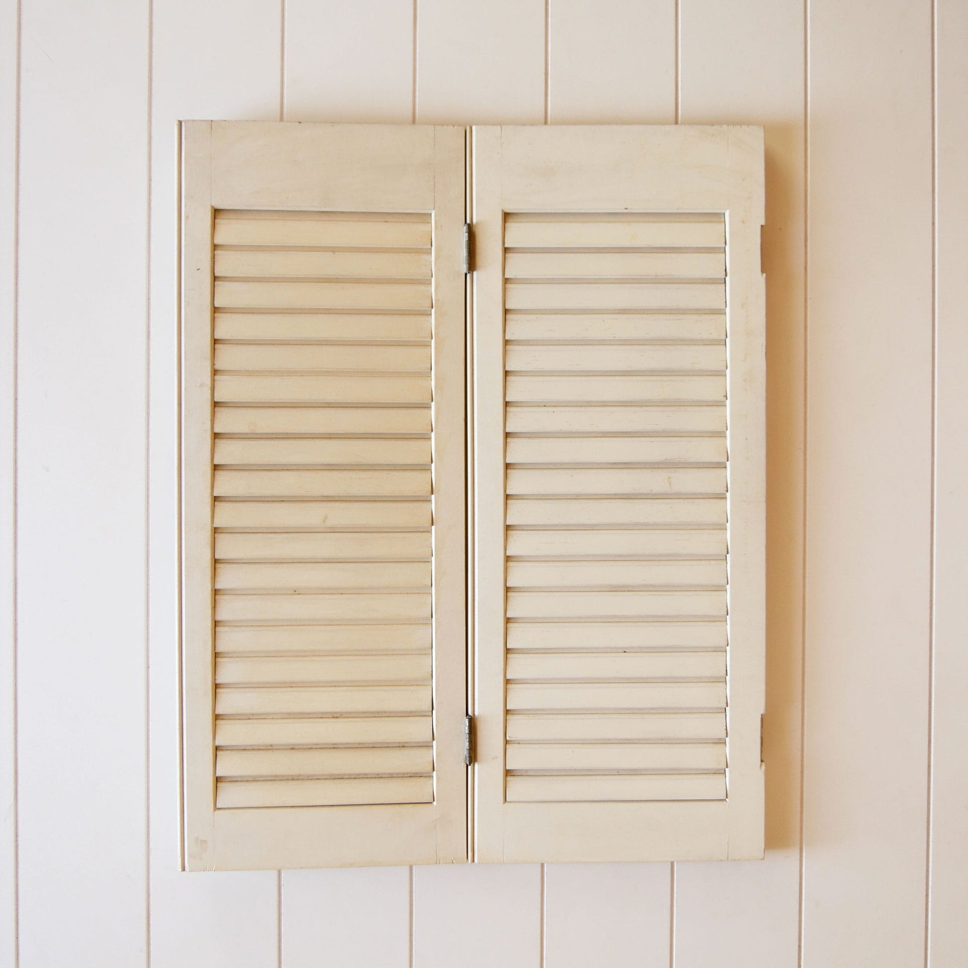 Vintage White Wood Shutters, Farmhouse Shutter Decor, Vintage Shutters, Vintage white Shutters, Cottage Shutters, Vintage Cottage Wall Decor, Vintage Farmhouse Wall Decor, White Wood Shutters