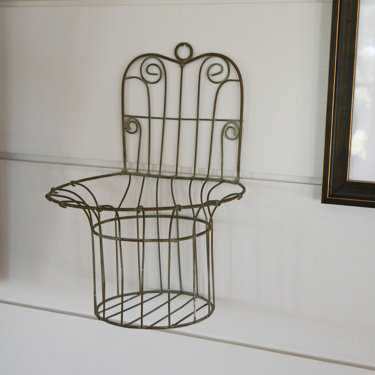 Wire Wall Mounted Plant Holder, Vintage Plant Hanger, VIntage Wire Plant Holder, Wire Wall Plant Hanger