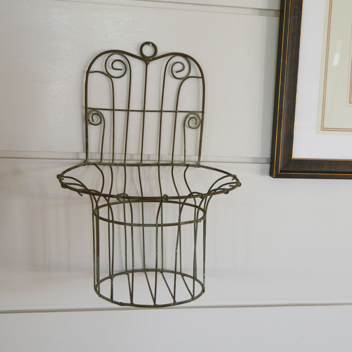 Wire Wall Mounted Plant Holder, Vintage Plant Hanger, VIntage Wire Plant Holder, Wire Wall Plant Hanger