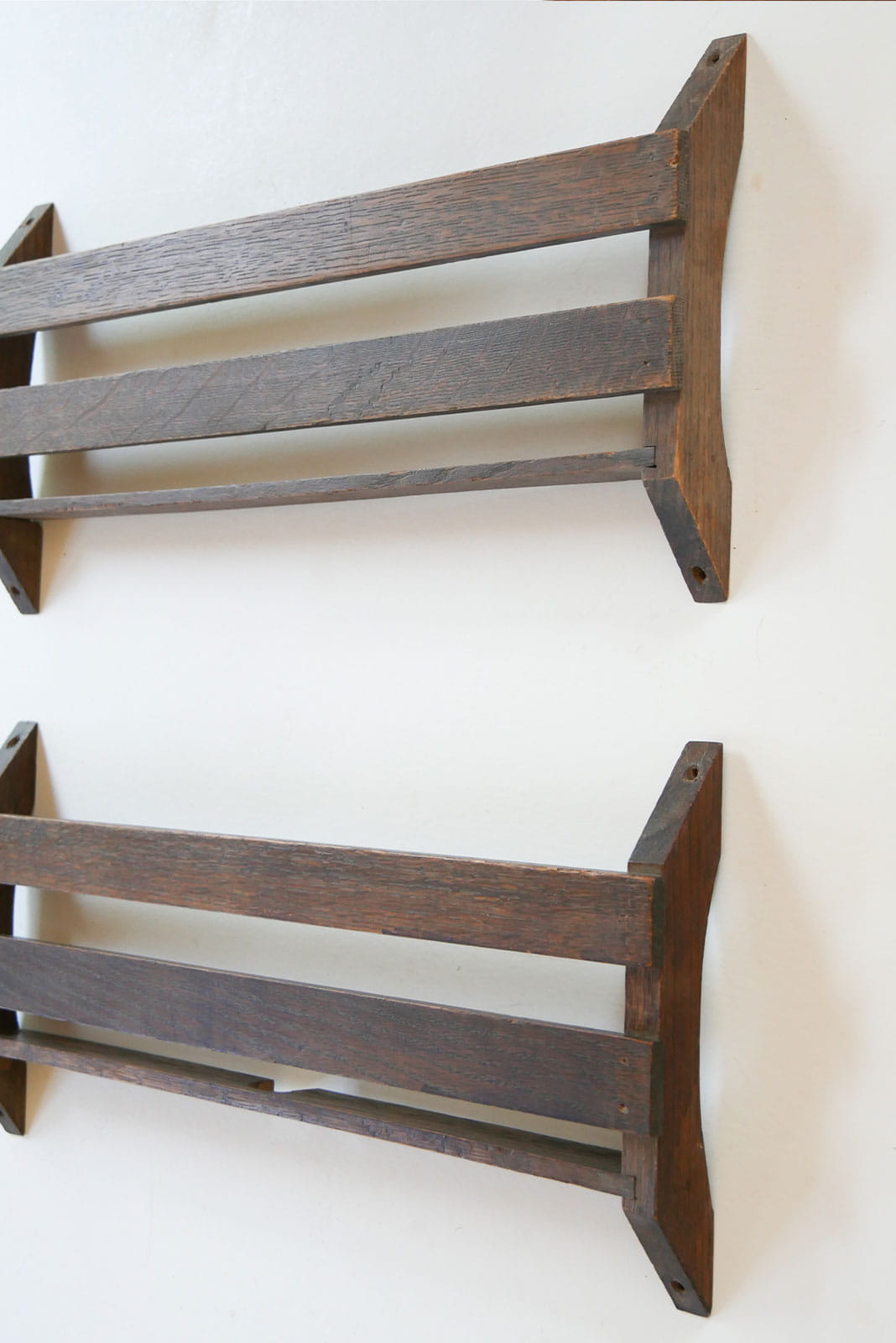 Vintage Wooden Church Pew Hymnal Holder, Primitive Wall Decor, Vintage Wood Dish Holder, Vintage Wood Wall Shelf, Primitive Wall Shelf