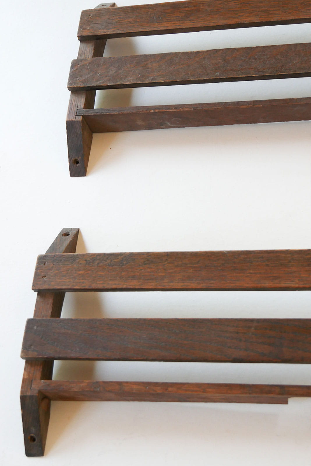 Vintage Wooden Church Pew Hymnal Holder, Primitive Wall Decor, Vintage Wood Dish Holder, Vintage Wood Wall Shelf, Primitive Wall Shelf