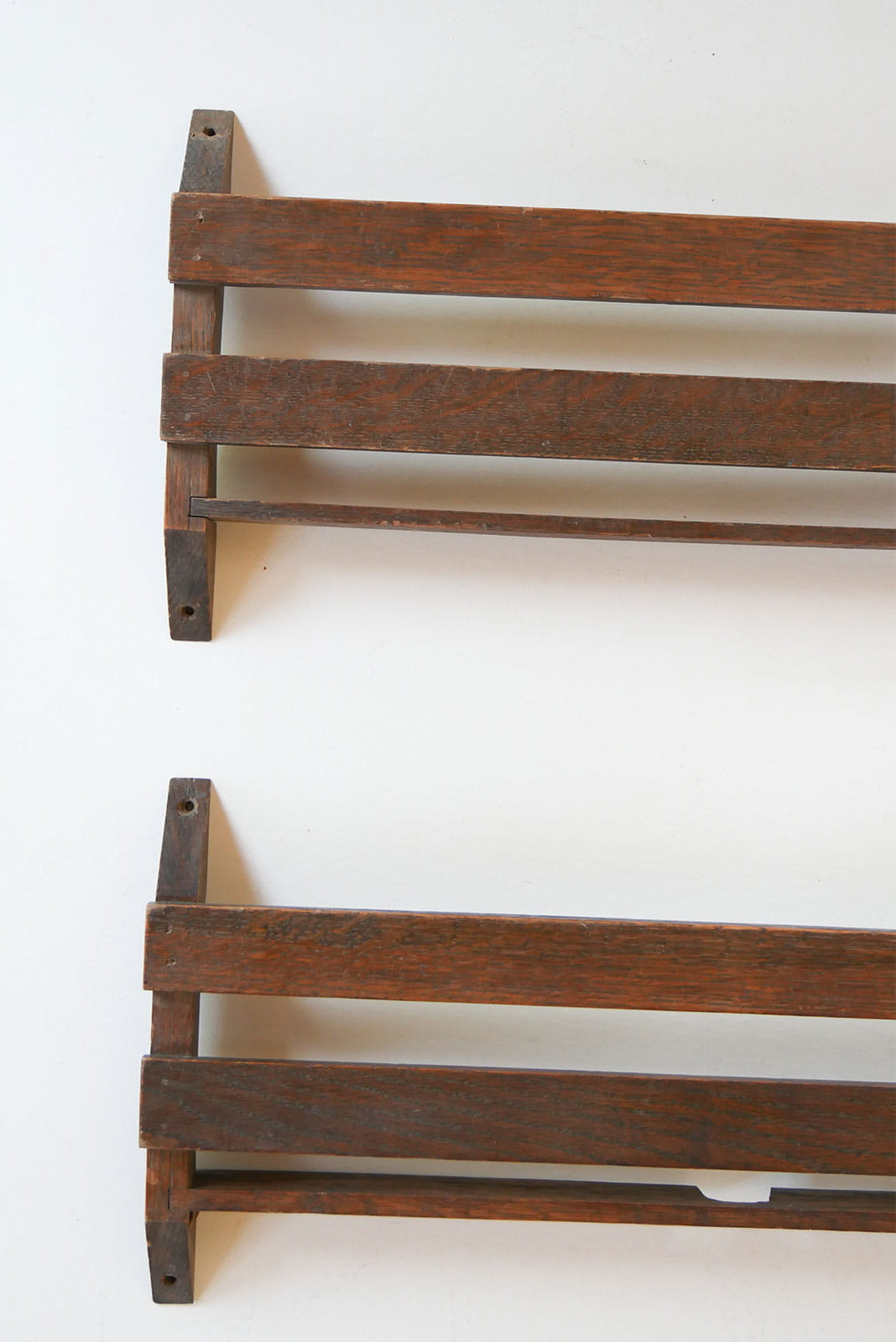 Vintage Wooden Church Pew Hymnal Holder, Primitive Wall Decor, Vintage Wood Dish Holder, Vintage Wood Wall Shelf, Primitive Wall Shelf