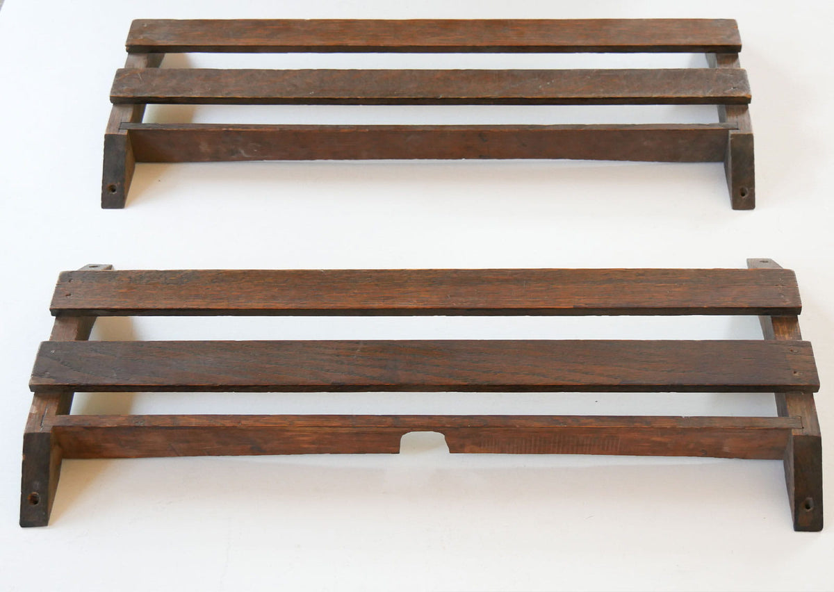 Vintage Wooden Church Pew Hymnal Holder, Primitive Wall Decor, Vintage Wood Dish Holder, Vintage Wood Wall Shelf, Primitive Wall Shelf