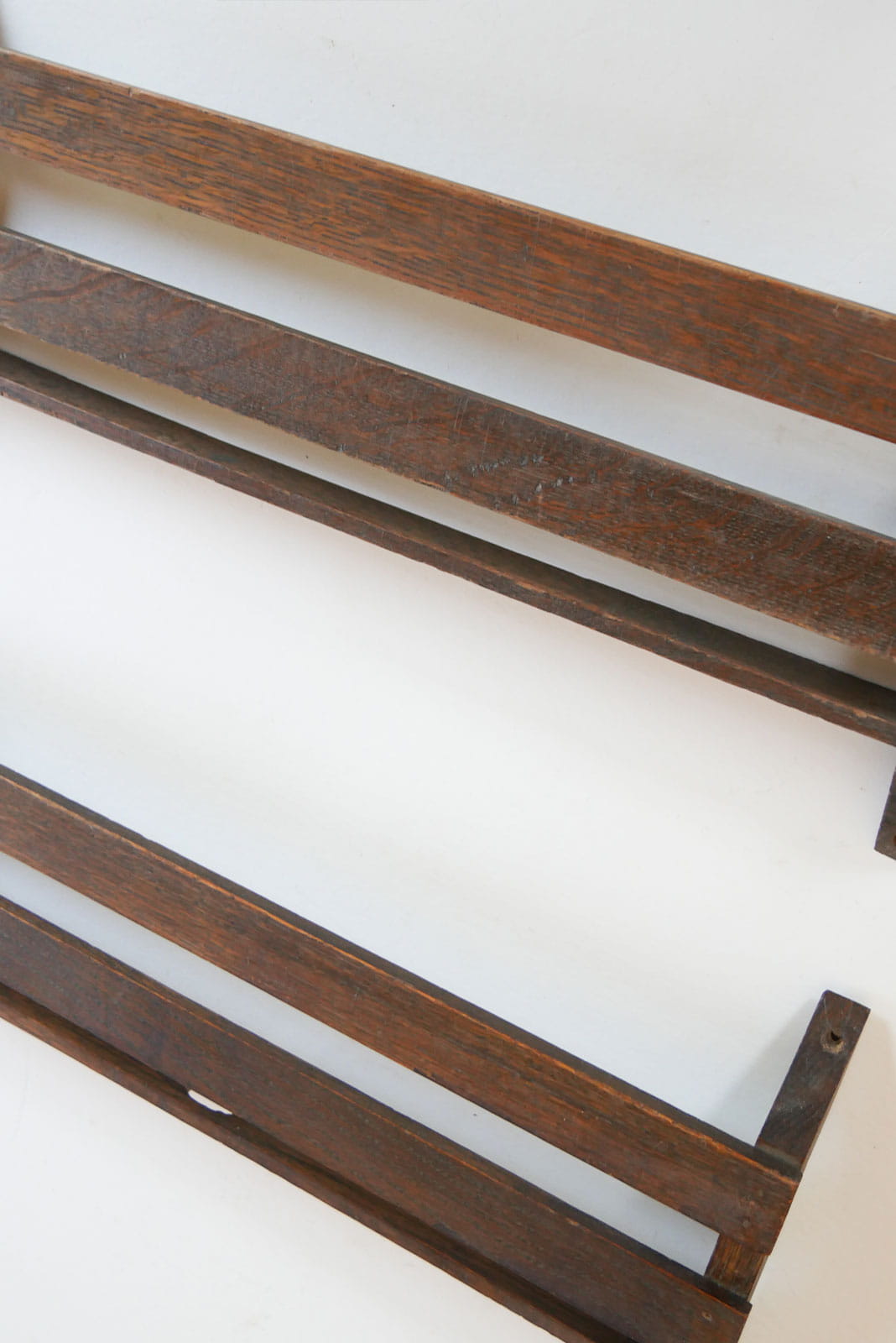 Vintage Wooden Church Pew Hymnal Holder, Primitive Wall Decor, Vintage Wood Dish Holder, Vintage Wood Wall Shelf, Primitive Wall Shelf