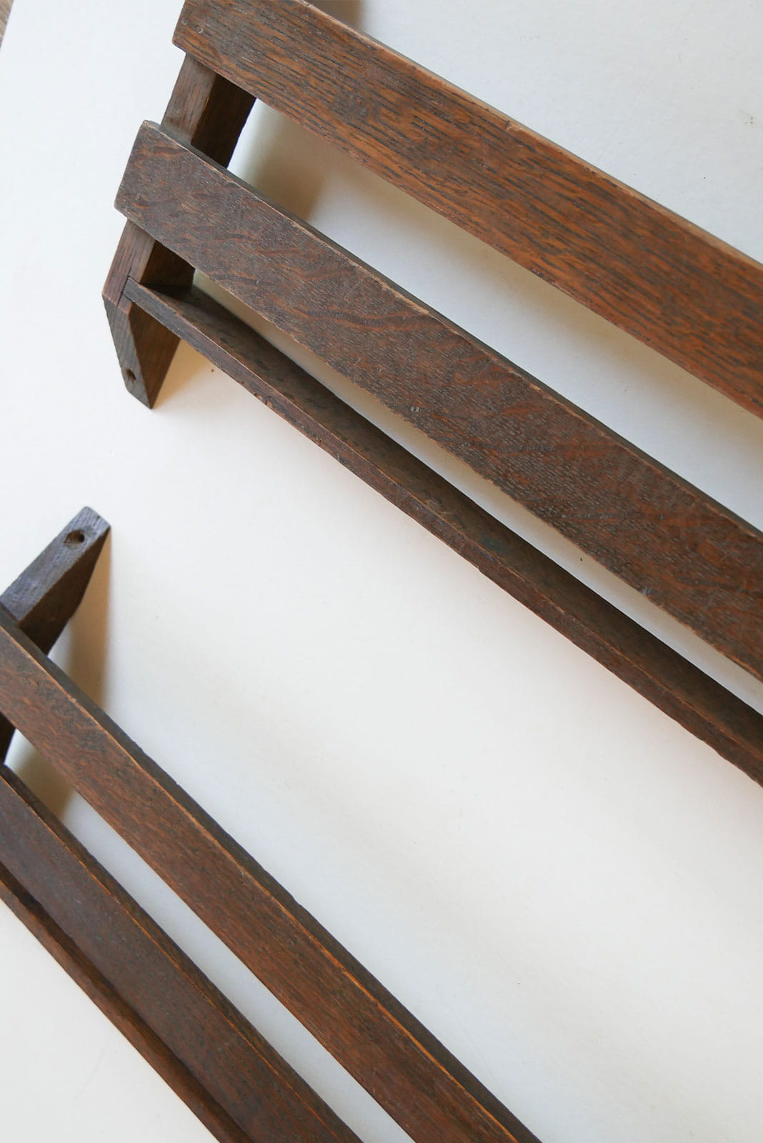 Vintage Wooden Church Pew Hymnal Holder, Primitive Wall Decor, Vintage Wood Dish Holder, Vintage Wood Wall Shelf, Primitive Wall Shelf