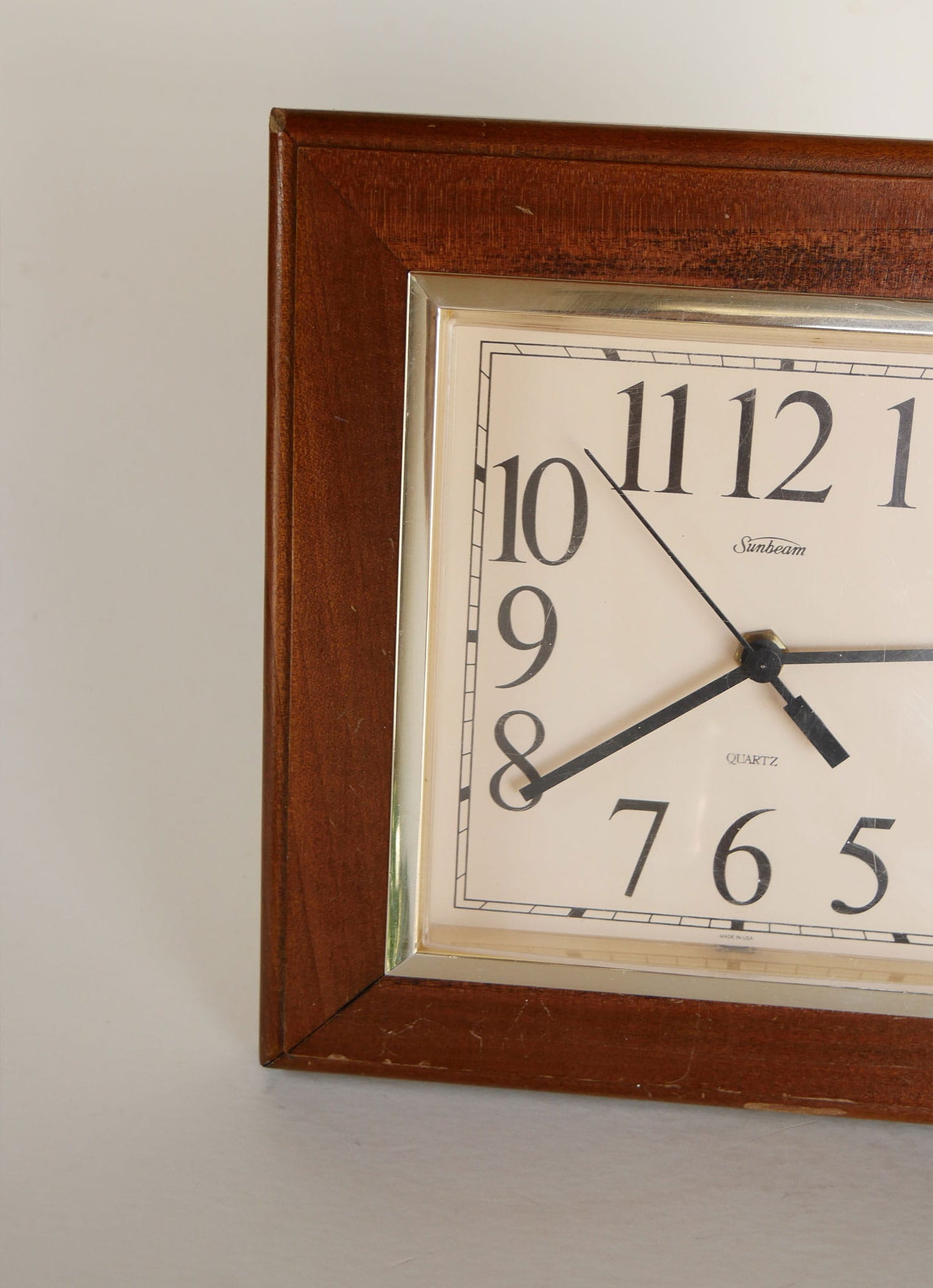 Vintage Wood Framed Wall Clock, Vintage Farmhouse Clock, Vintage Cottage Clock, Vintage Cottagecore Clock, Vintage Primitive Clock, Vintage Wood Wall CLock