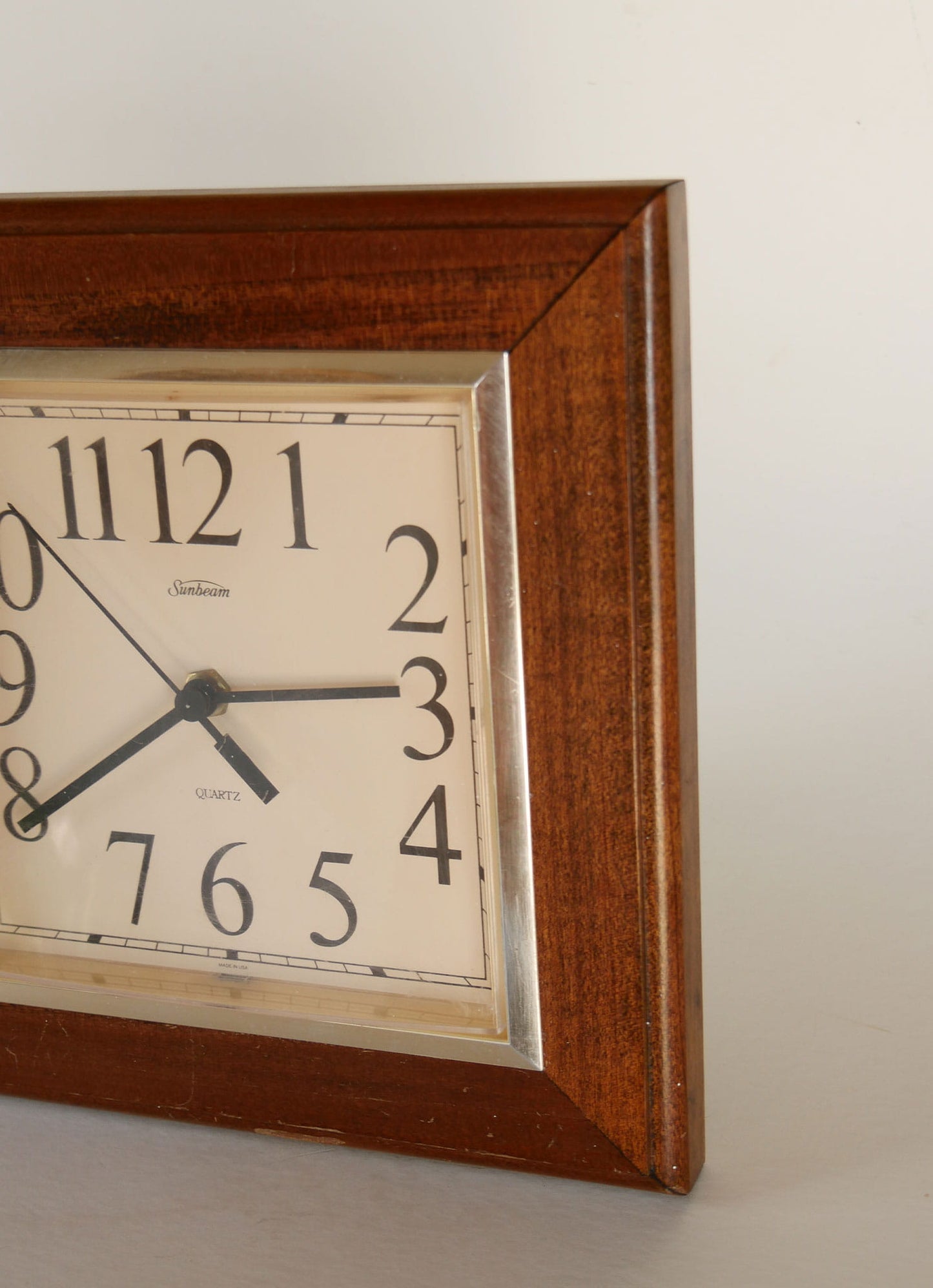 Vintage Wood Framed Wall Clock, Vintage Farmhouse Clock, Vintage Cottage Clock, Vintage Cottagecore Clock, Vintage Primitive Clock, Vintage Wood Wall CLock