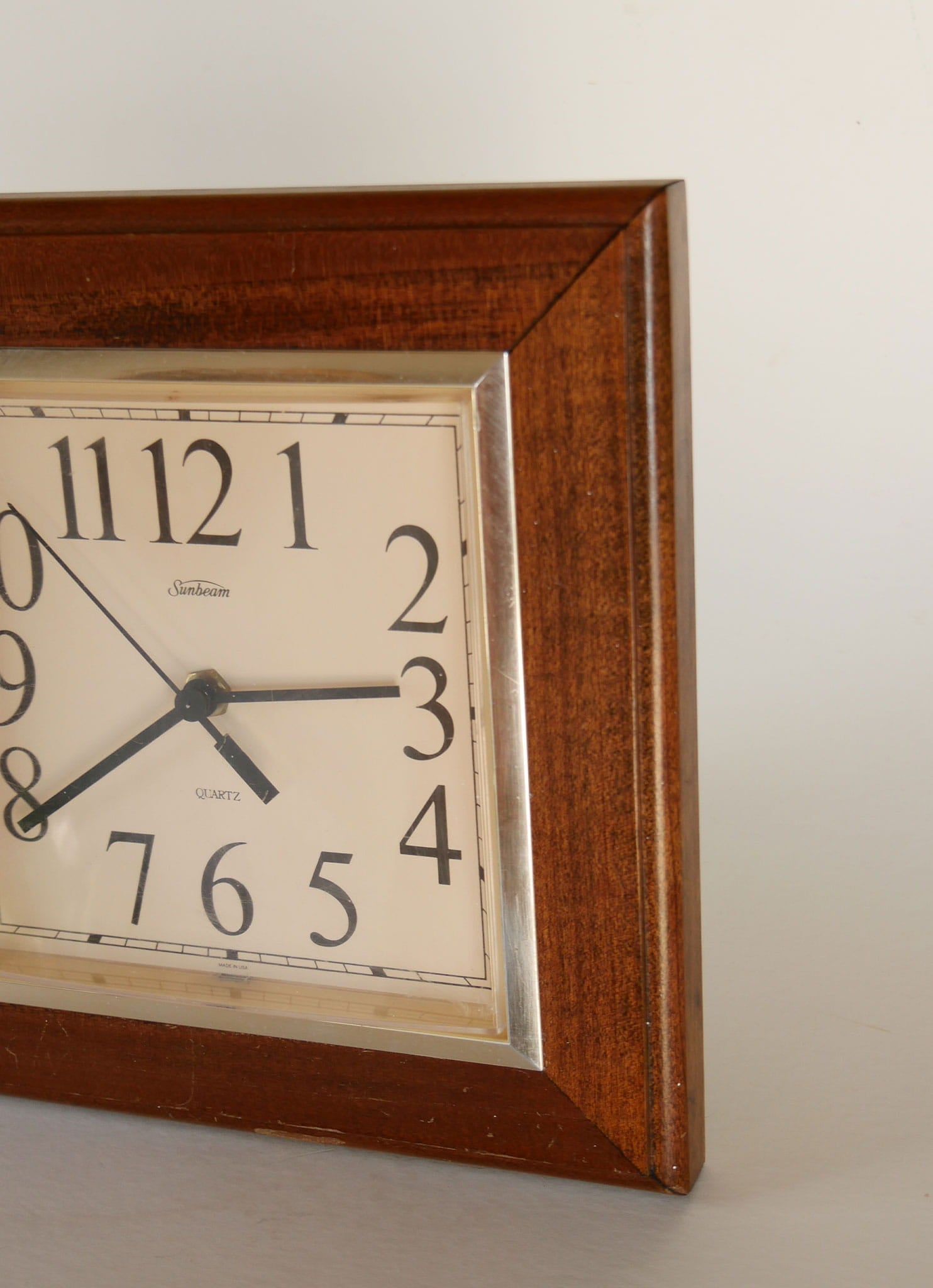 Vintage Wood Framed Wall Clock, Vintage Farmhouse Clock, Vintage Cottage Clock, Vintage Cottagecore Clock, Vintage Primitive Clock, Vintage Wood Wall CLock