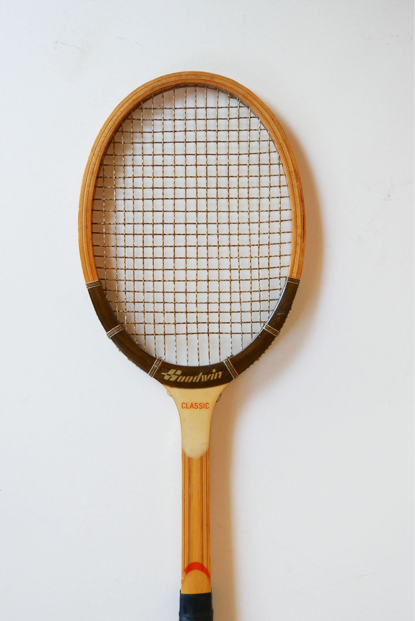 Vintage Sandwin Classic Wooden Tennis Racket, Wood Racket Wall Decor, Vintage Game Room Decor, Vintage Wood Racket Decor, Vintage Tennis Rackets