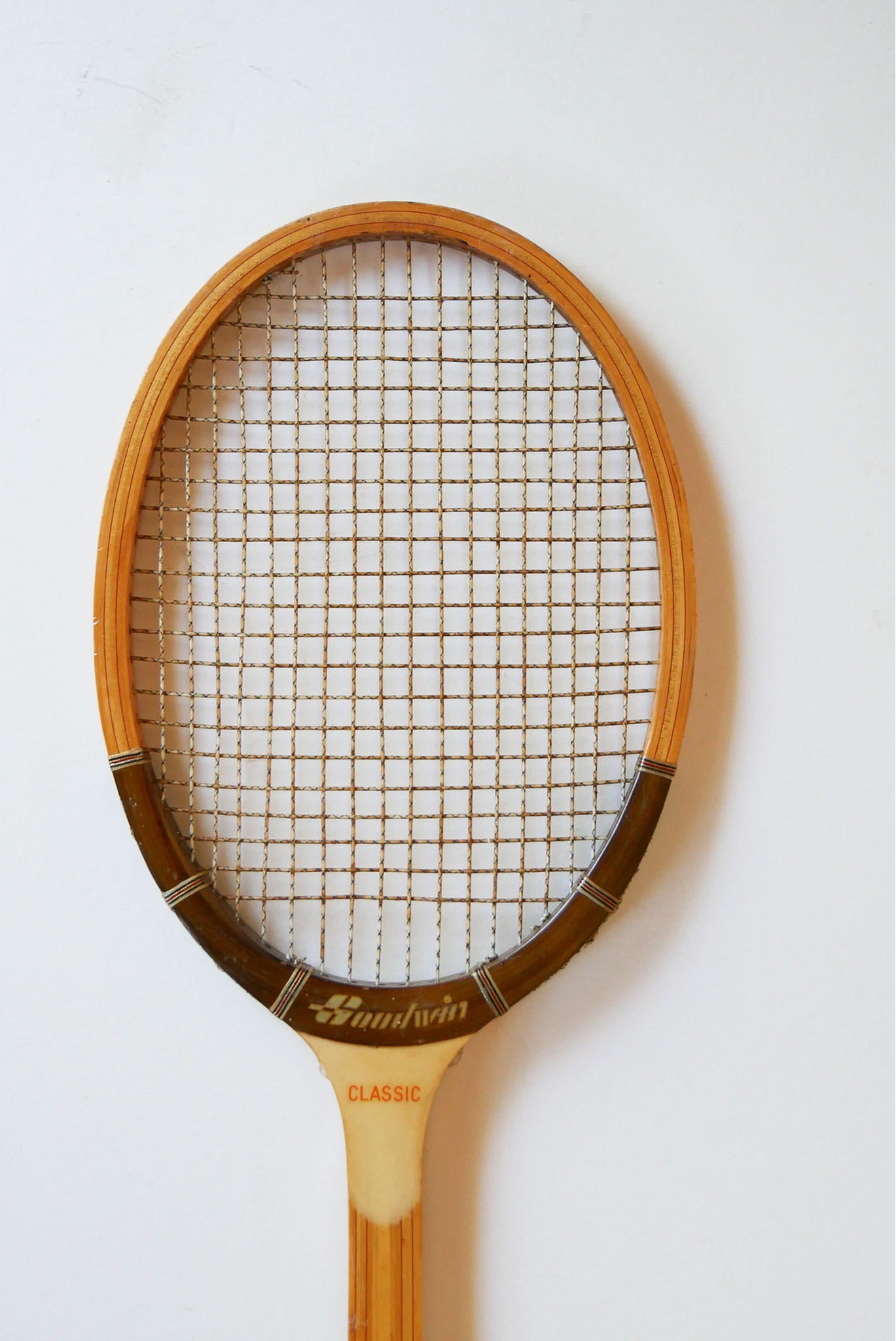 Vintage Sandwin Classic Wooden Tennis Racket, Wood Racket Wall Decor, Vintage Game Room Decor, Vintage Wood Racket Decor, Vintage Tennis Rackets