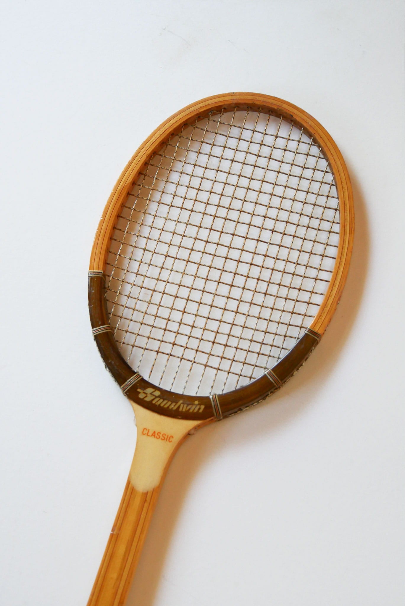 Vintage Sandwin Classic Wooden Tennis Racket, Wood Racket Wall Decor, Vintage Game Room Decor, Vintage Wood Racket Decor, Vintage Tennis Rackets