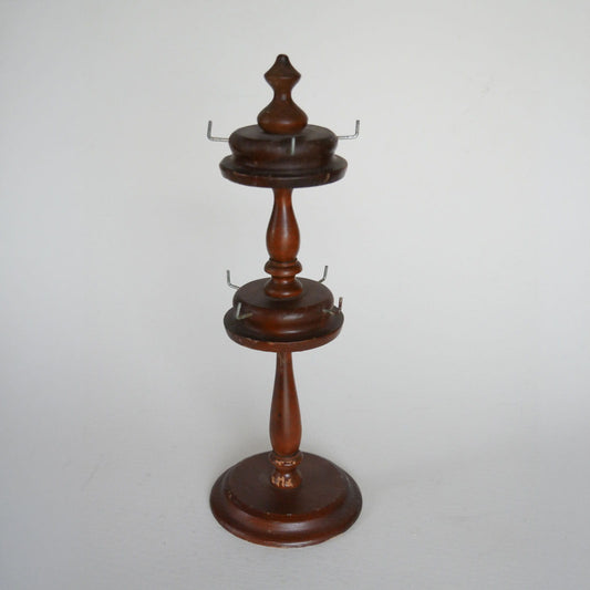 Vintage Wood Jewelry Tower, Vintage Dressing Room Decor, Vintage WOod Jewelry Decor, Vintage Wood Necklace Holder