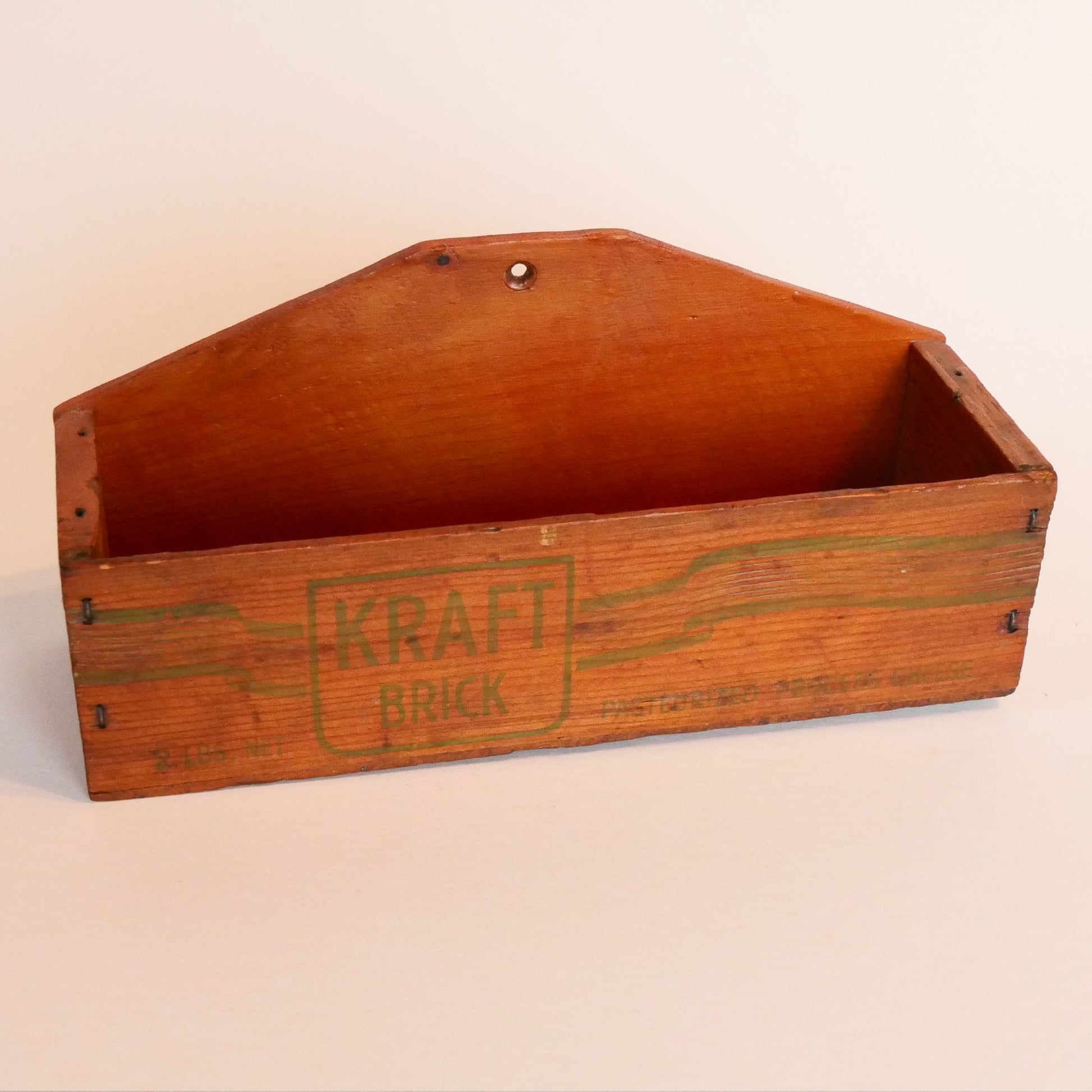 Vintage Kraft Cheesebox, Vintage Cheese Box, Vintage Wall Pocket, Vintage Wood Wall Pocket, Vintage Spice Rack, Vintage Wood Wall Pocket, Vintage Farmhouse Kitchen, Vintage Kitchen Decor