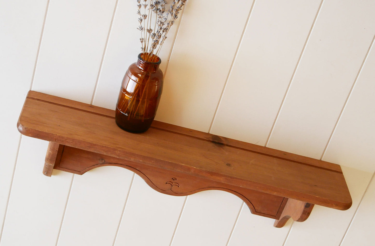 Vintage Wood Mounted Plate Rack Shelf, Vintage Wood Shelf, Vintage Plate Rack Shelf, Vintage Wood Wall Shelf, Vintage Wall Mounted Shelf, Vintage Spice Rack, COttagecore Shelf, Vintage Cottage Wall Decor