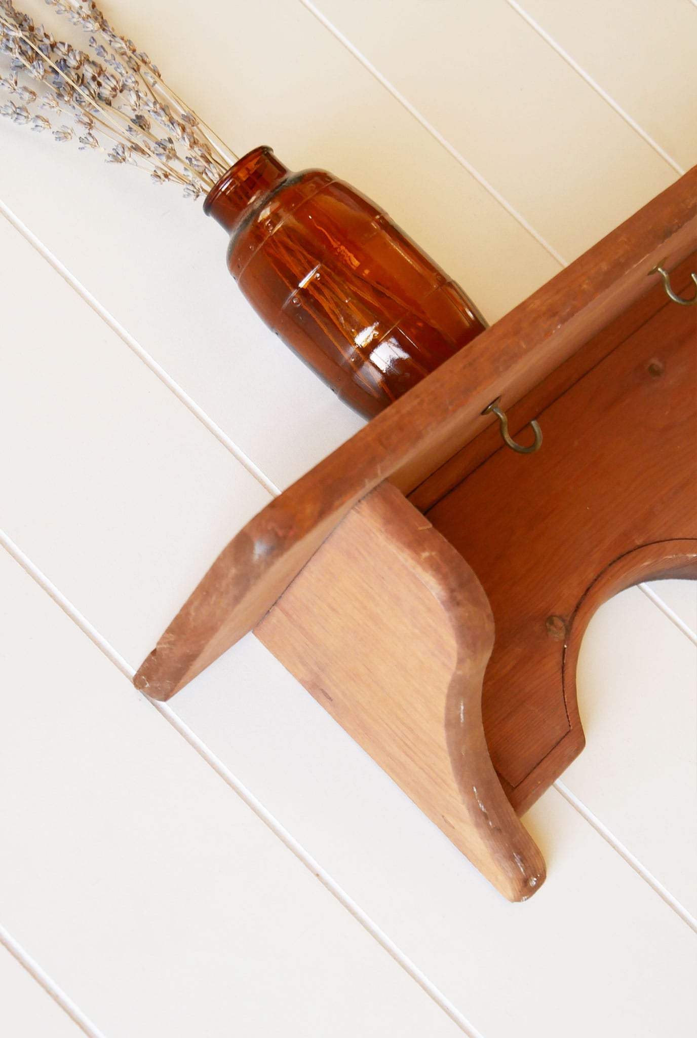 Vintage Wood Mounted Plate Rack Shelf, Vintage Wood Shelf, Vintage Plate Rack Shelf, Vintage Wood Wall Shelf, Vintage Wall Mounted Shelf, Vintage Spice Rack, COttagecore Shelf, Vintage Cottage Wall Decor