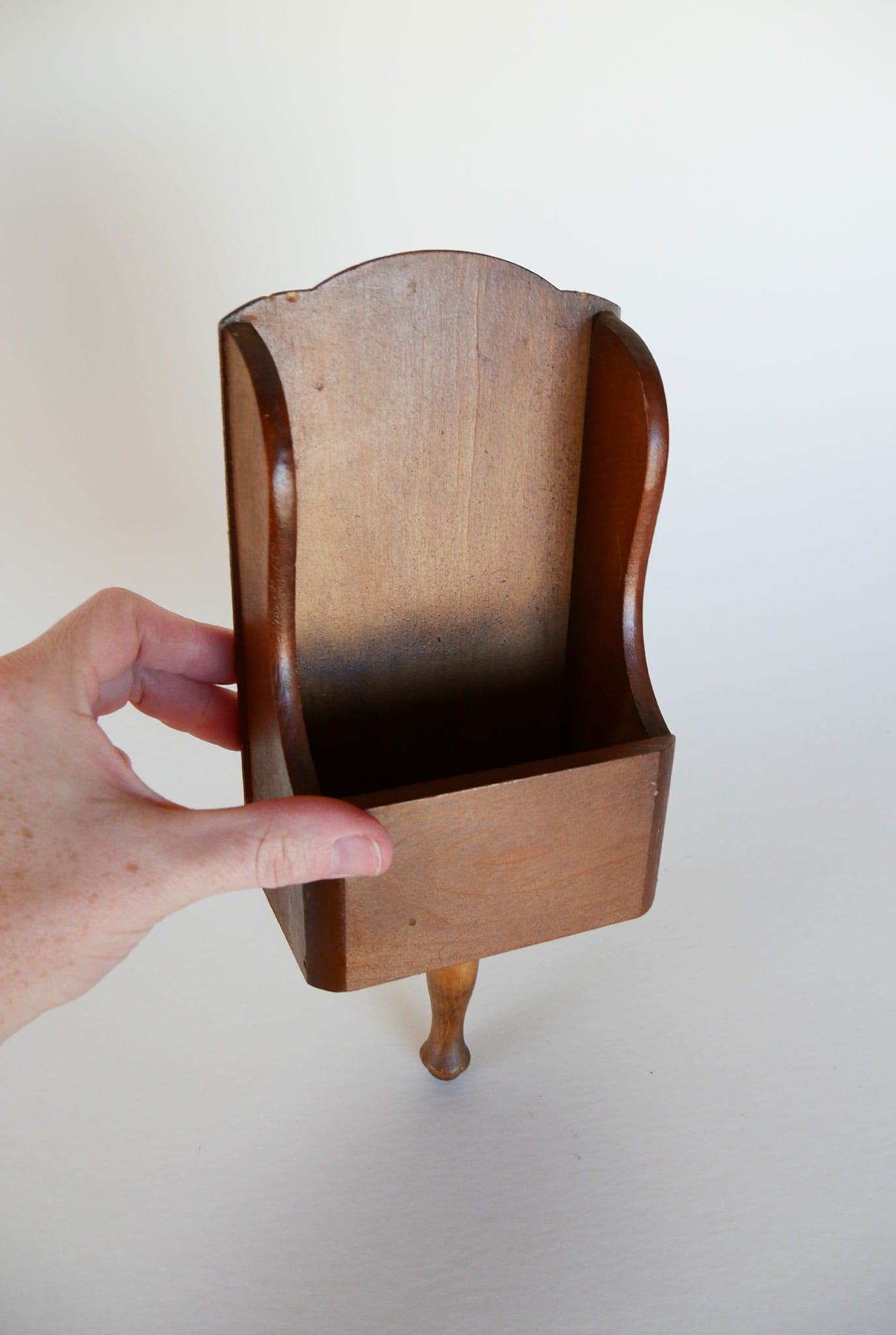 Vintage Wall Pocket, Vintage Wood Wall Pocket, Vintage Scoop Decor, Vintage Wood Scoop, Vintage Country Kitchen Decor, Vintage Farmhouse Kitchen Decor, Vintage Home Decor