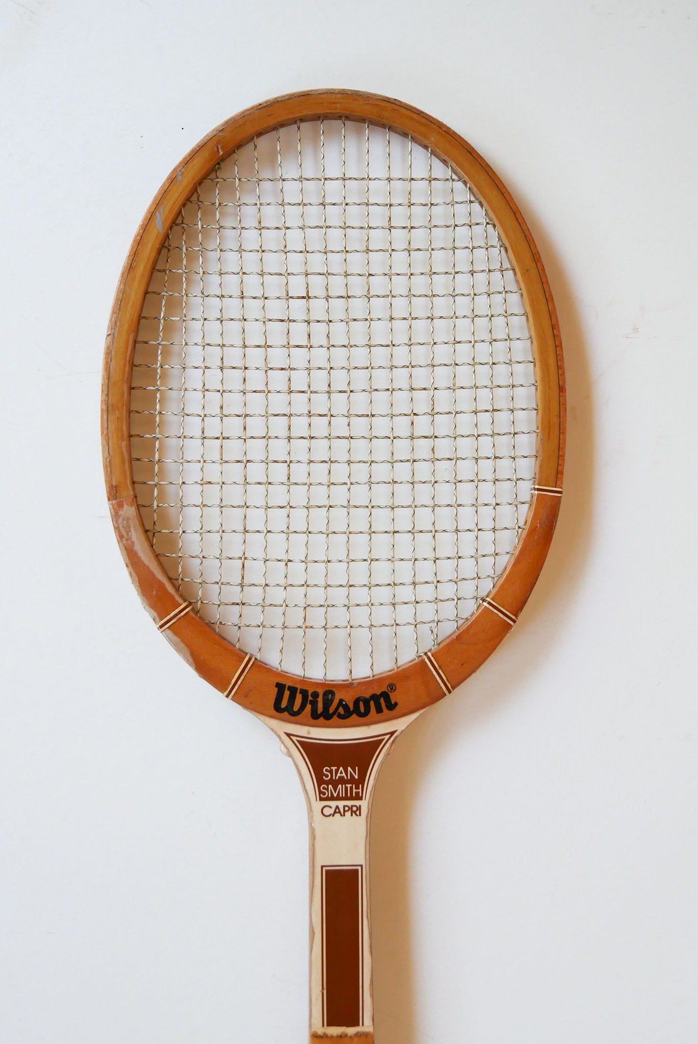 Vintage Wilson Stan Smith Capri Wood Tennis Racket, Wood Racket Wall Decor, Vintage Game Room Decor, Vintage Wood Racket Decor, Vintage Tennis Rackets