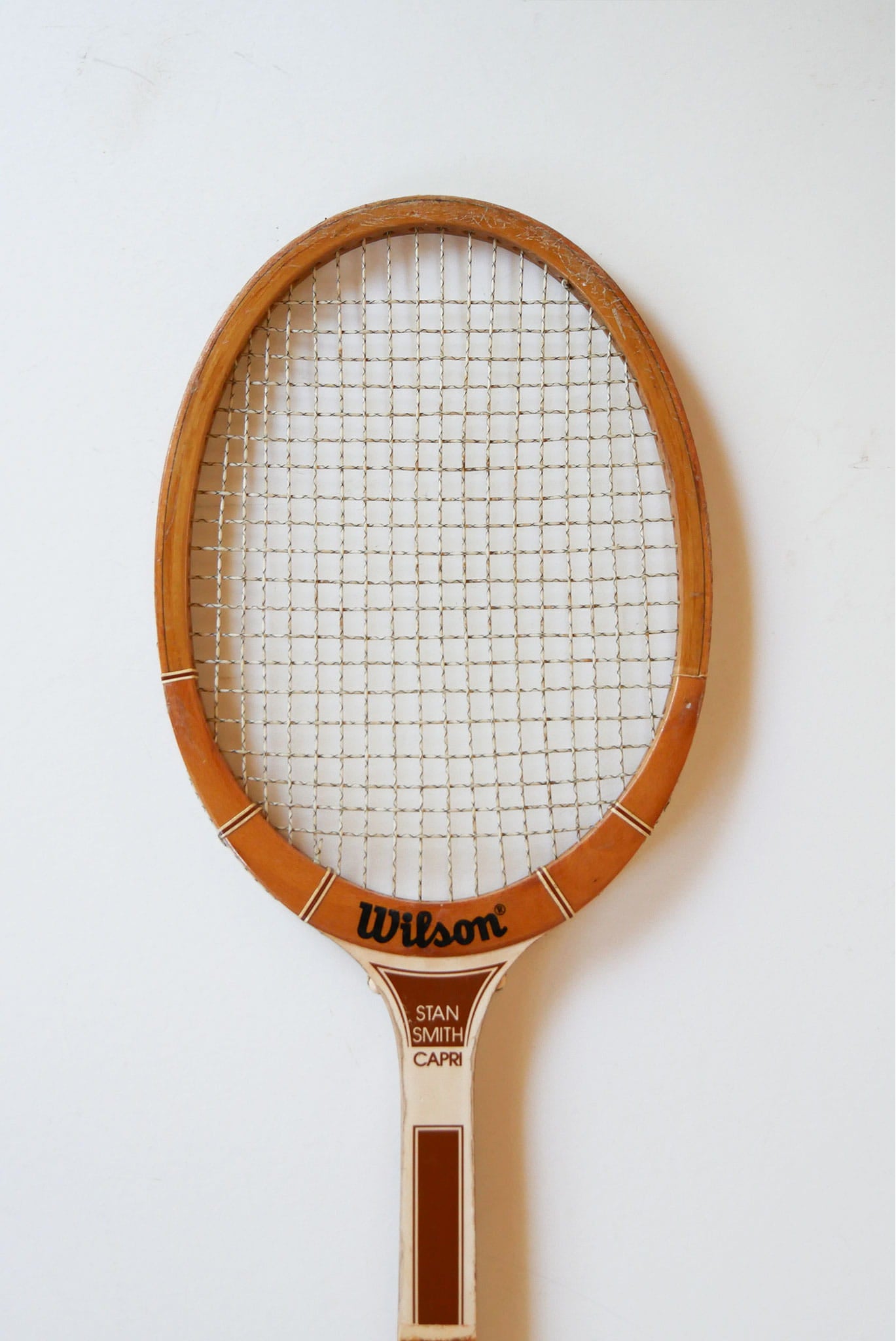 Vintage Wilson Stan Smith Capri Wood Tennis Racket, Wood Racket Wall Decor, Vintage Game Room Decor, Vintage Wood Racket Decor, Vintage Tennis Rackets