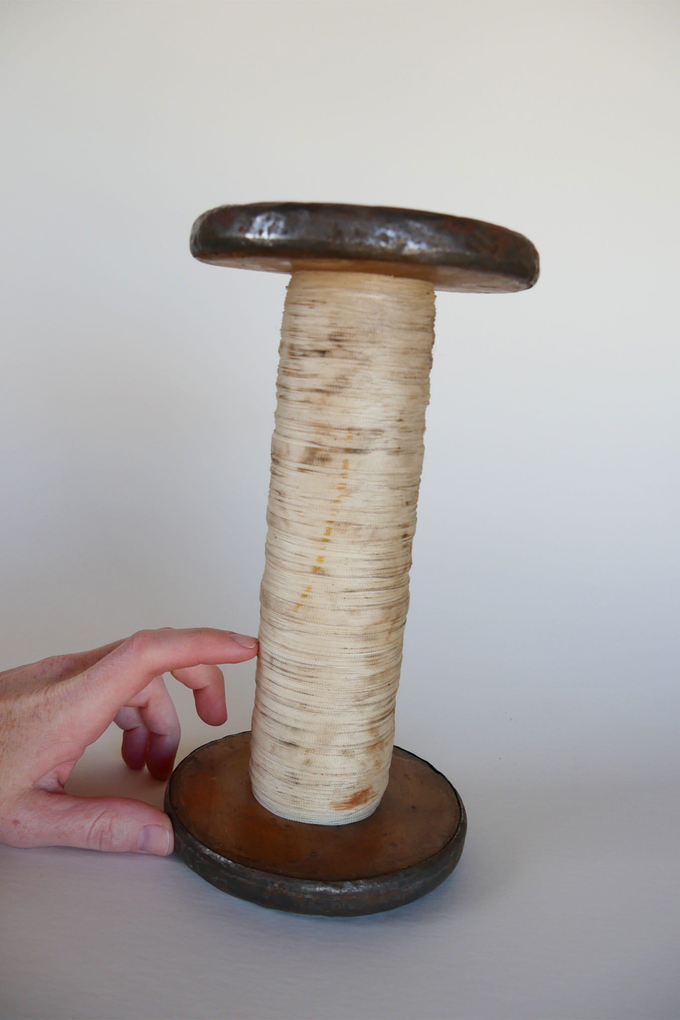 Vintage Wood Threaded Bobbin Spool, Vintage Threaded Wood Bobbin Spool, Large Vintage Bobbin, Vintage Bobbin, Large Wood Bobbin Spool, Vintage Kitchen Decor, Vintage Country Decor, Vintage Home Decor