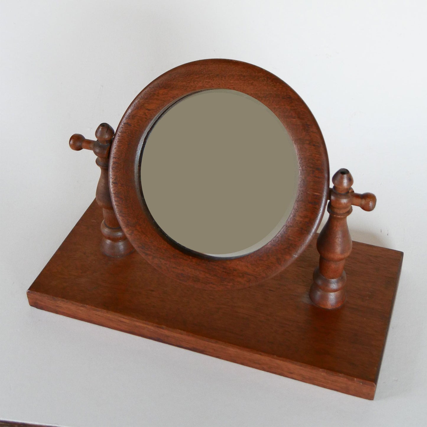 Vintage Wooden Shaving Mirror, Antique Wooden Shacing Mirror, Primitive Shaving Mirror, Primitive Vanity Mirror