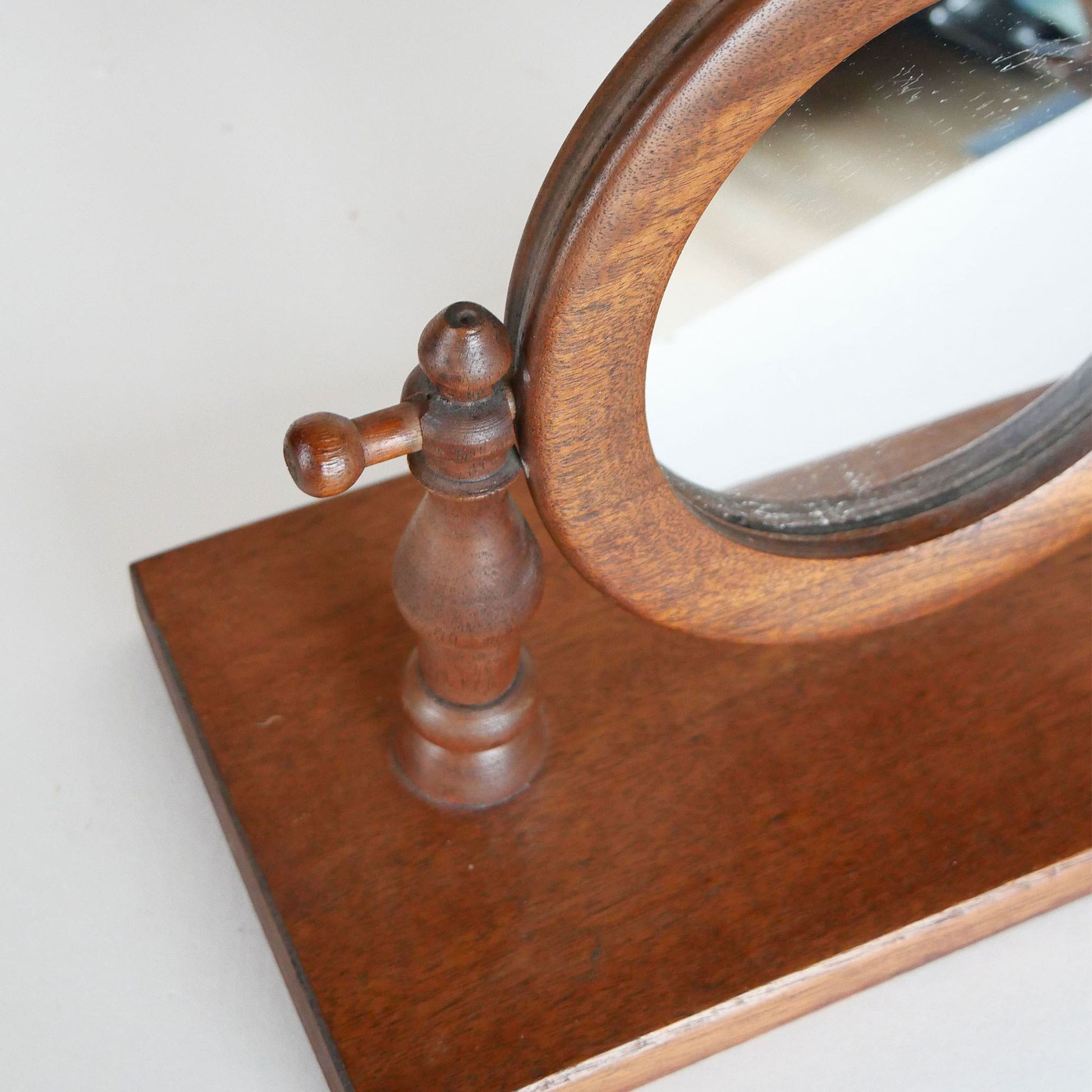 Vintage Wooden Shaving Mirror, Antique Wooden Shacing Mirror, Primitive Shaving Mirror, Primitive Vanity Mirror