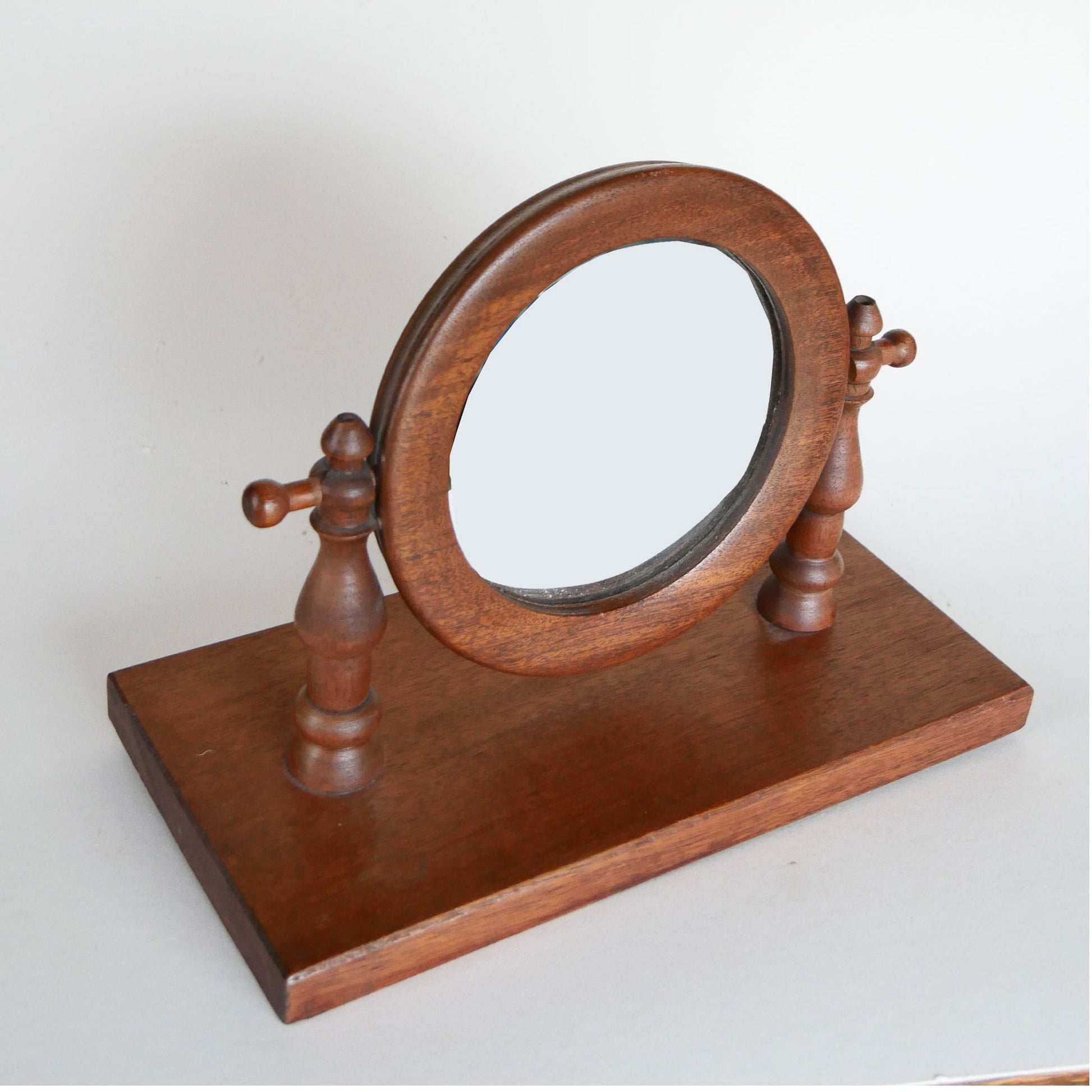 Vintage Wooden Shaving Mirror, Antique Wooden Shacing Mirror, Primitive Shaving Mirror, Primitive Vanity Mirror