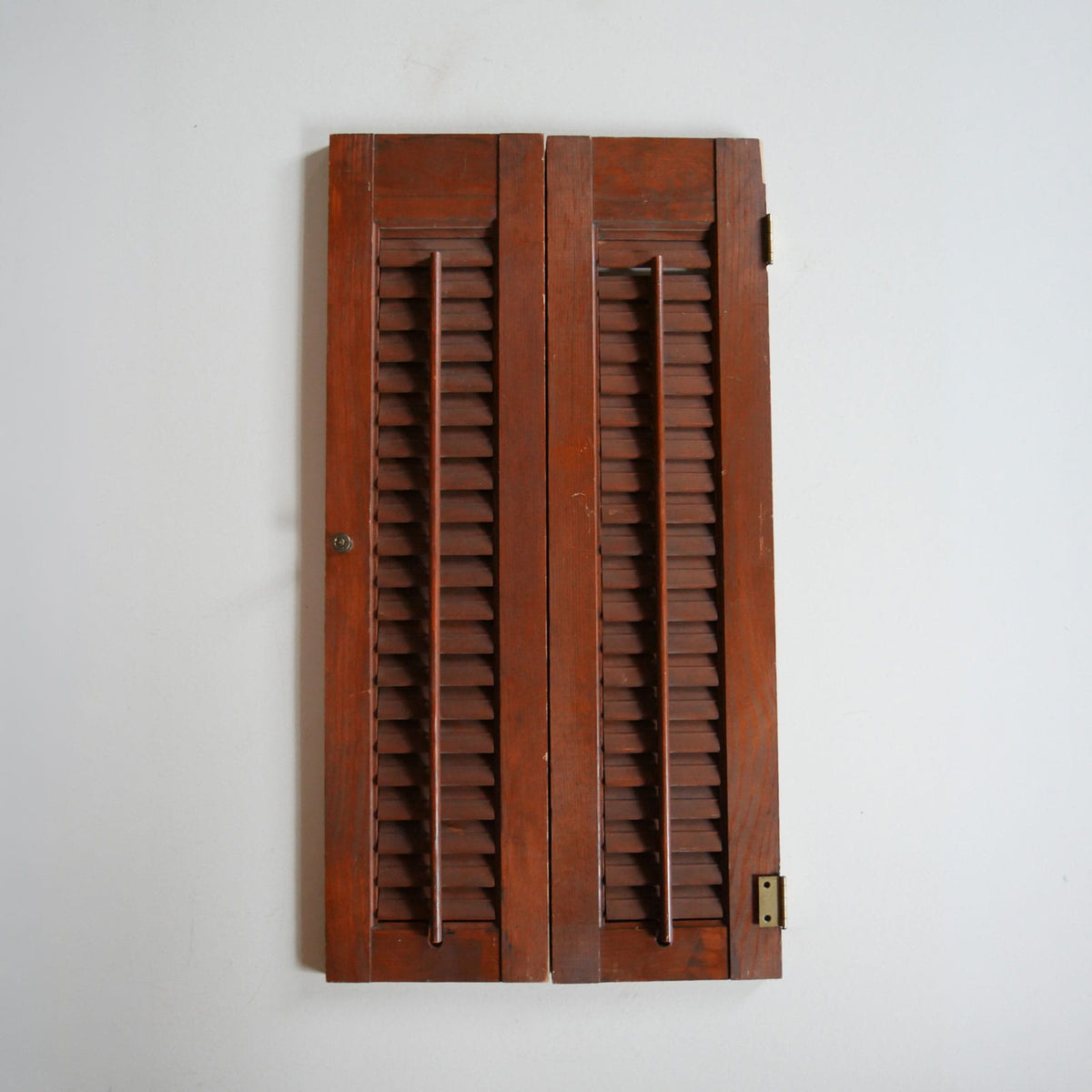 Vintage Wood Stained Shutters, Cottagecore Shutters, Vintage Shutter Wall Decor, Vintage Farmhouse Wall Decor, Vintage Primitve Shutters, Primitive Wall Decor, Vintage Wood Stained Shutters