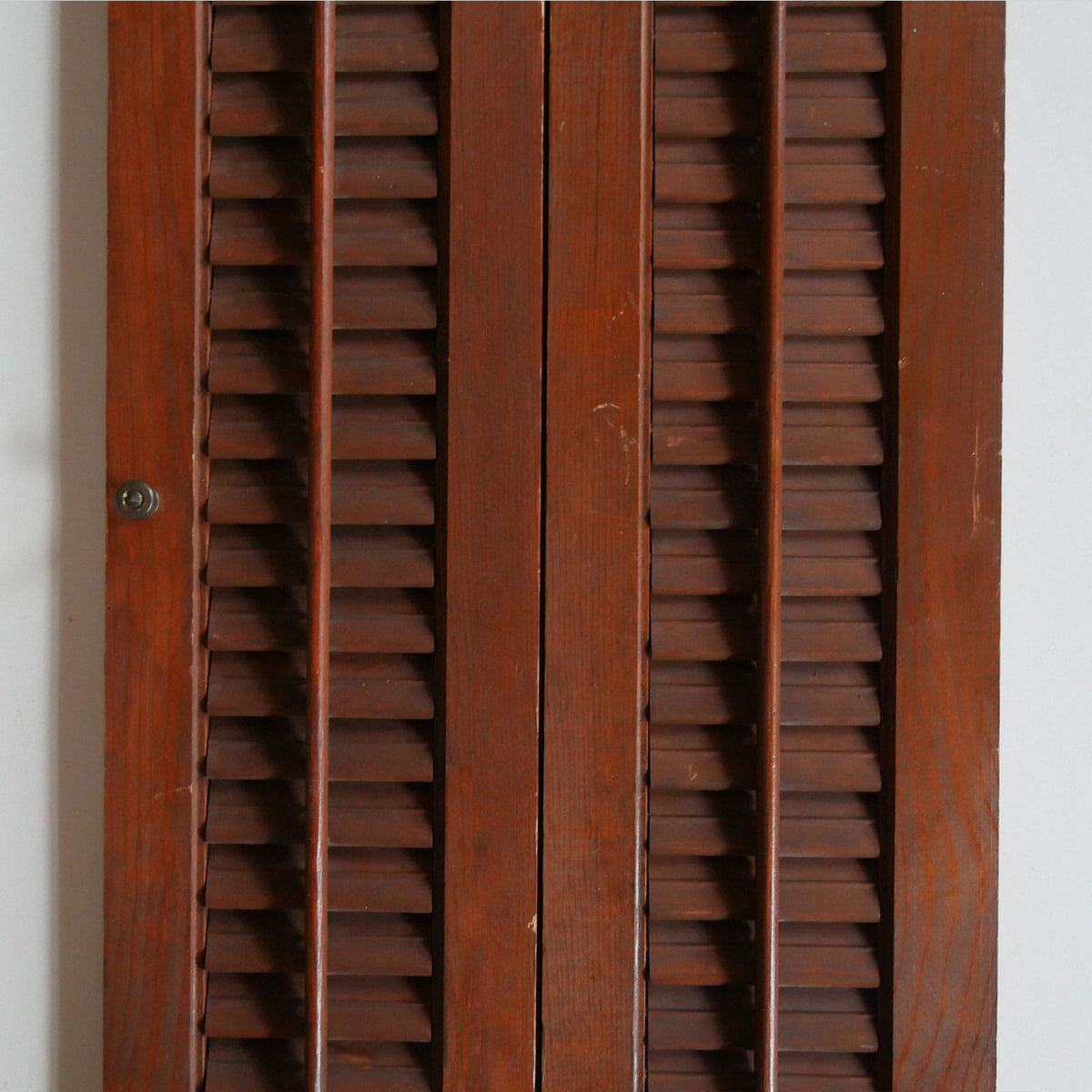 Vintage Wood Stained Shutters, Cottagecore Shutters, Vintage Shutter Wall Decor, Vintage Farmhouse Wall Decor, Vintage Primitve Shutters, Primitive Wall Decor, Vintage Wood Stained Shutters