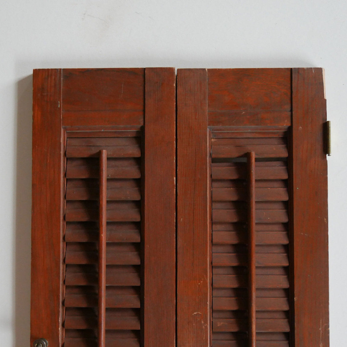 Vintage Wood Stained Shutters, Cottagecore Shutters, Vintage Shutter Wall Decor, Vintage Farmhouse Wall Decor, Vintage Primitve Shutters, Primitive Wall Decor, Vintage Wood Stained Shutters