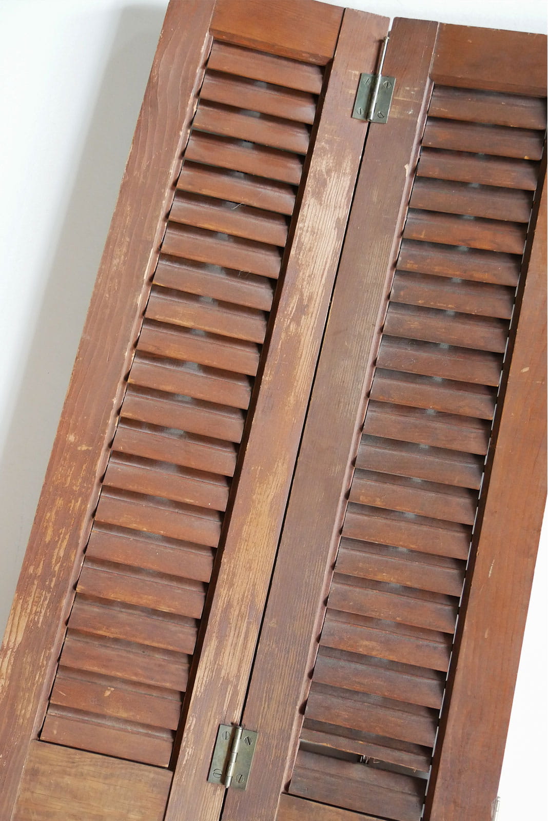 Vintage Wood Stained Shutters, Cottagecore Shutters, Vintage Shutter Wall Decor, Vintage Farmhouse Wall Decor, Vintage Primitve Shutters, Primitive Wall Decor, Vintage Wood Stained Shutters