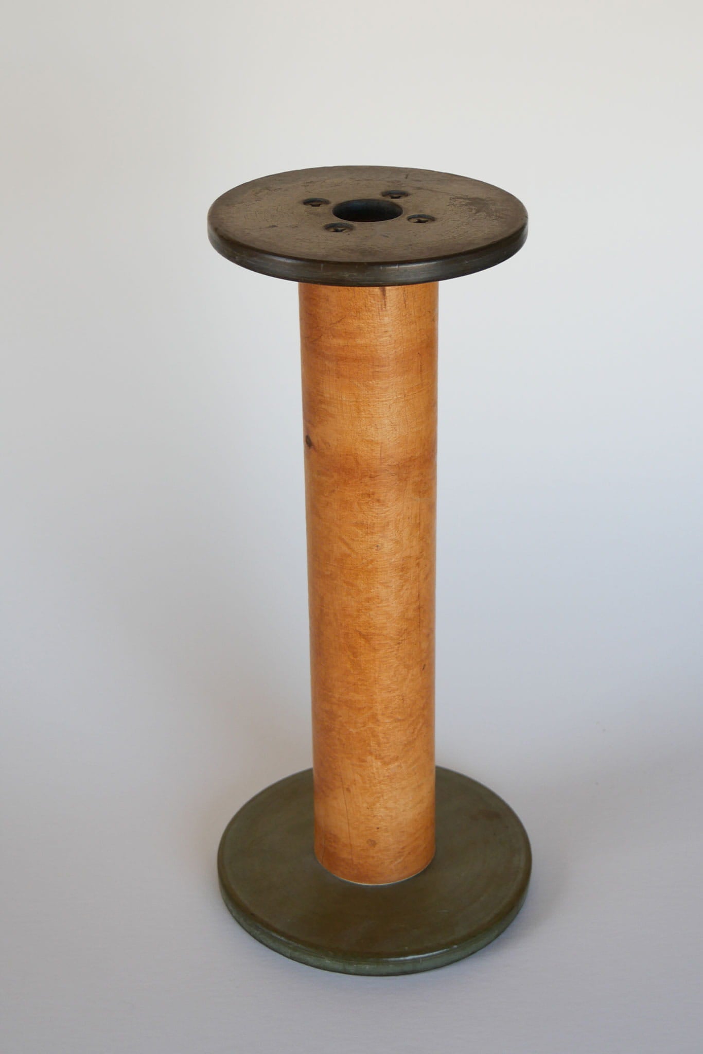 Vintage 13in Wood Bobbin Spool, Vintage Green Wood Bobbin Spool, Large Vintage Bobbin, Vintage Bobbin, Large Wood Bobbin Spool, Vintage Kitchen Decor, Vintage Country Decor, Vintage Home Decor