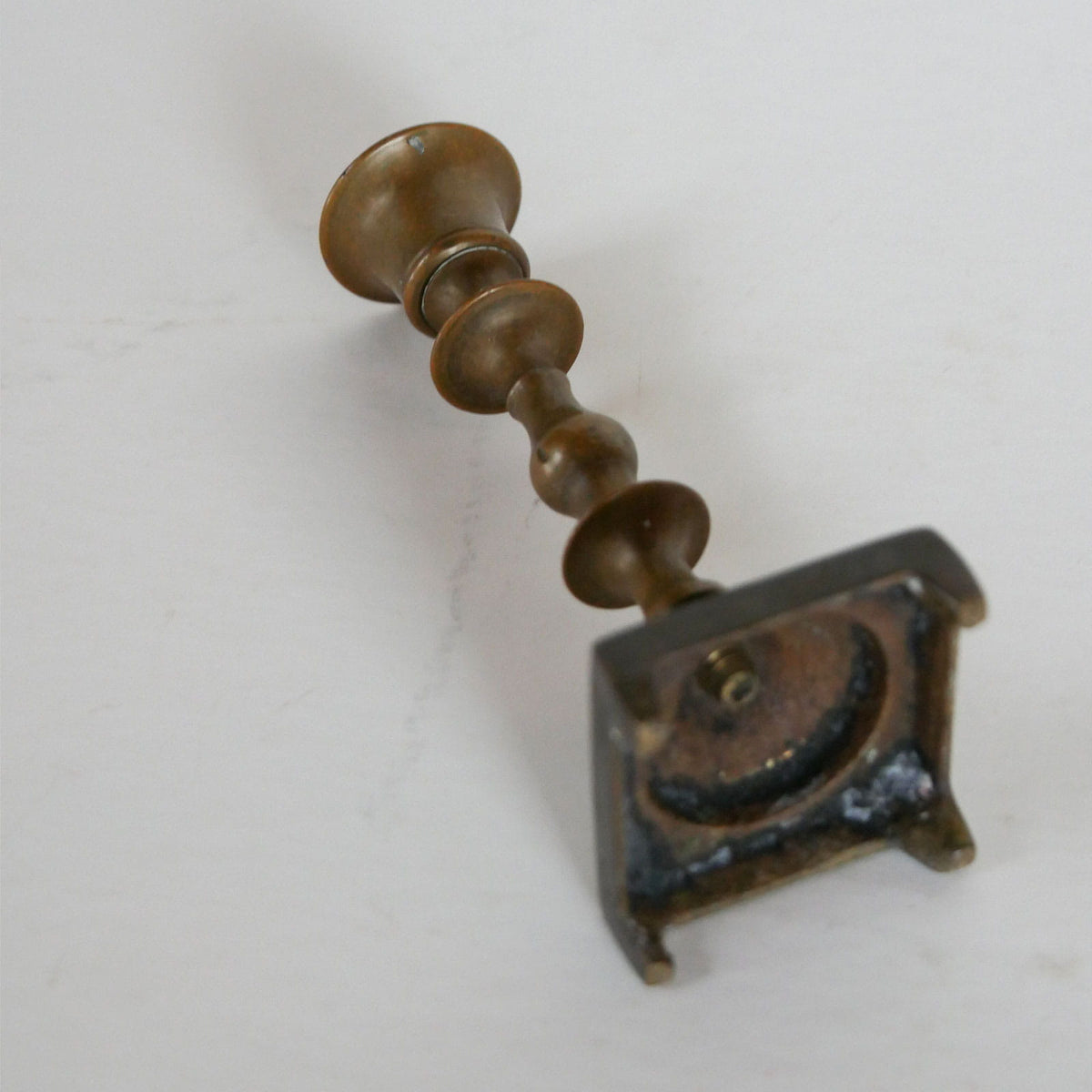 Vintage Mini Brass Chamberstick Holder, Vintage BRass Candlestick Holder, Vintage Brass Candleholder, Vintage BRass Decor, Vintage Brass, Brass Candle Holder